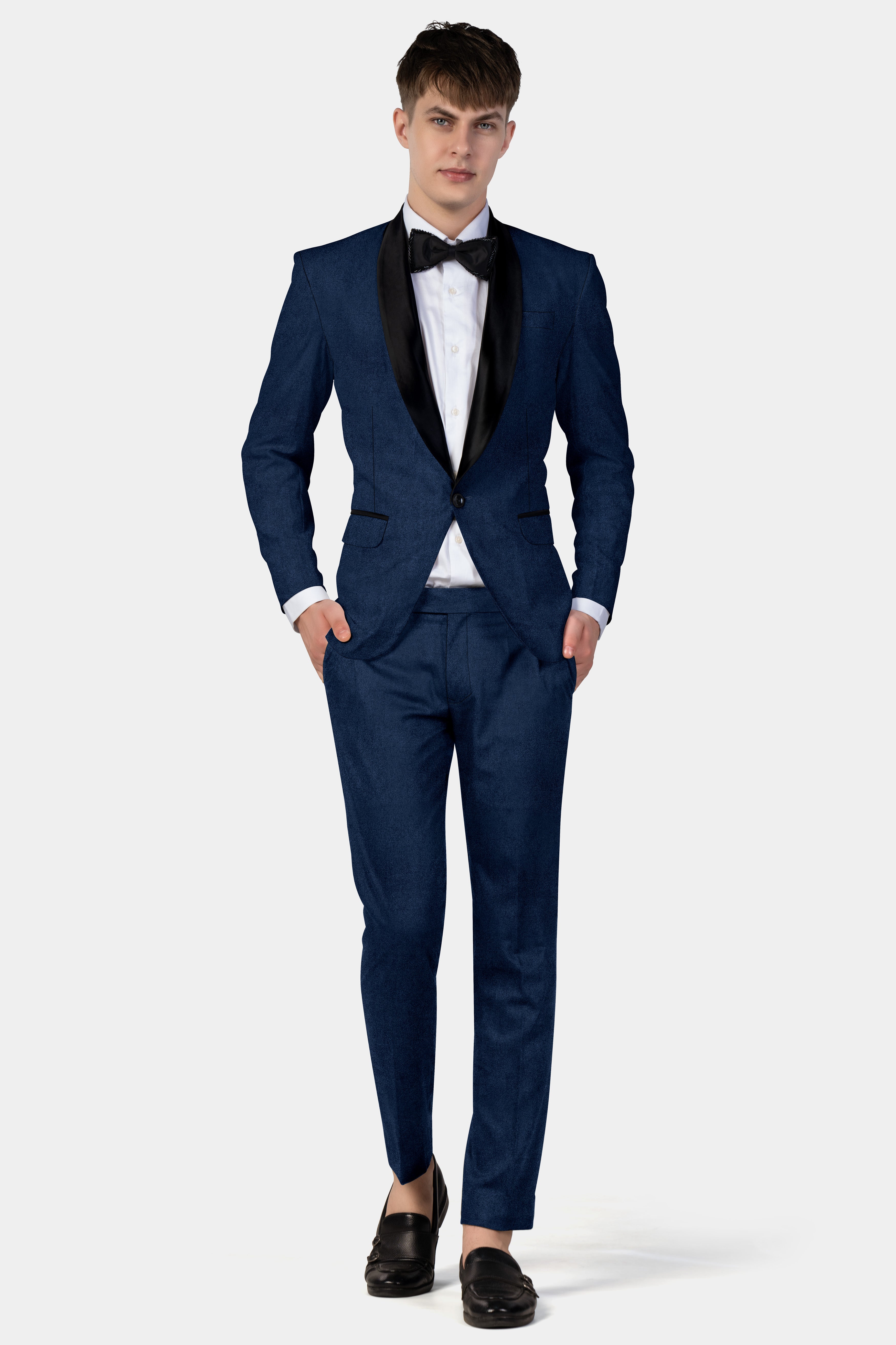 Downriver Blue Velvet Tuxedo Blazer