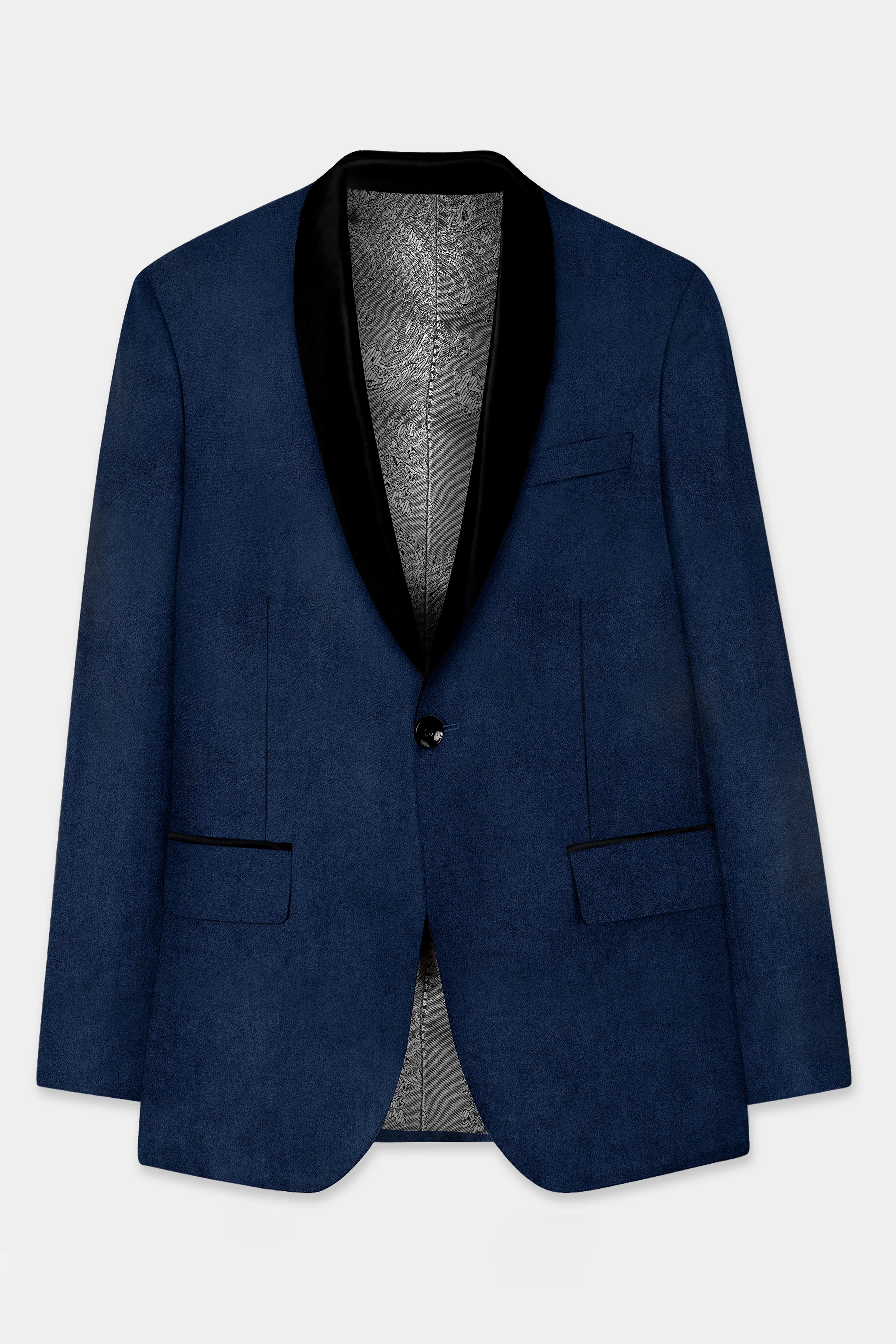 Downriver Blue Velvet Tuxedo Blazer