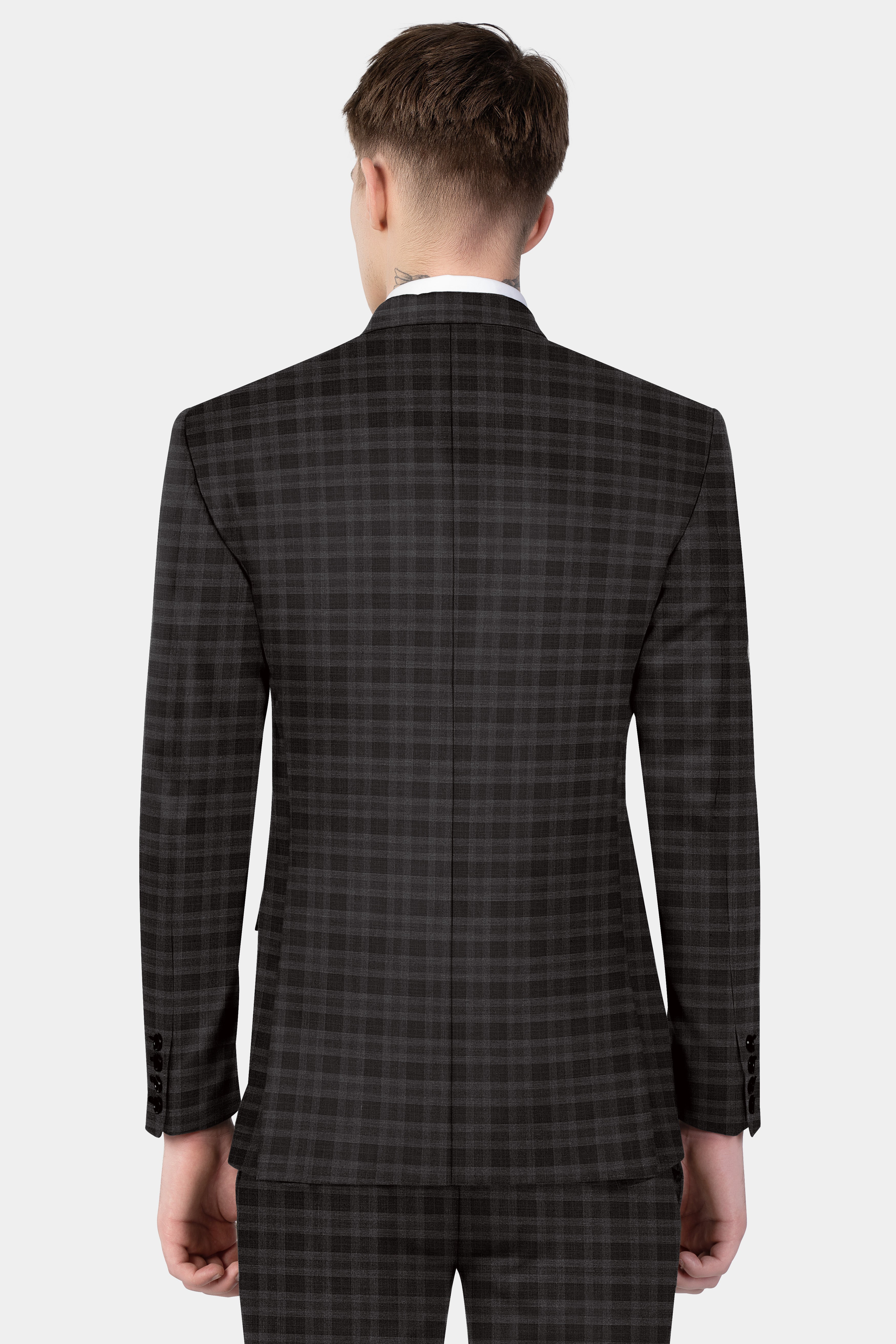 Zeus Brown With Emperor Plaid Wool Blend Blazer