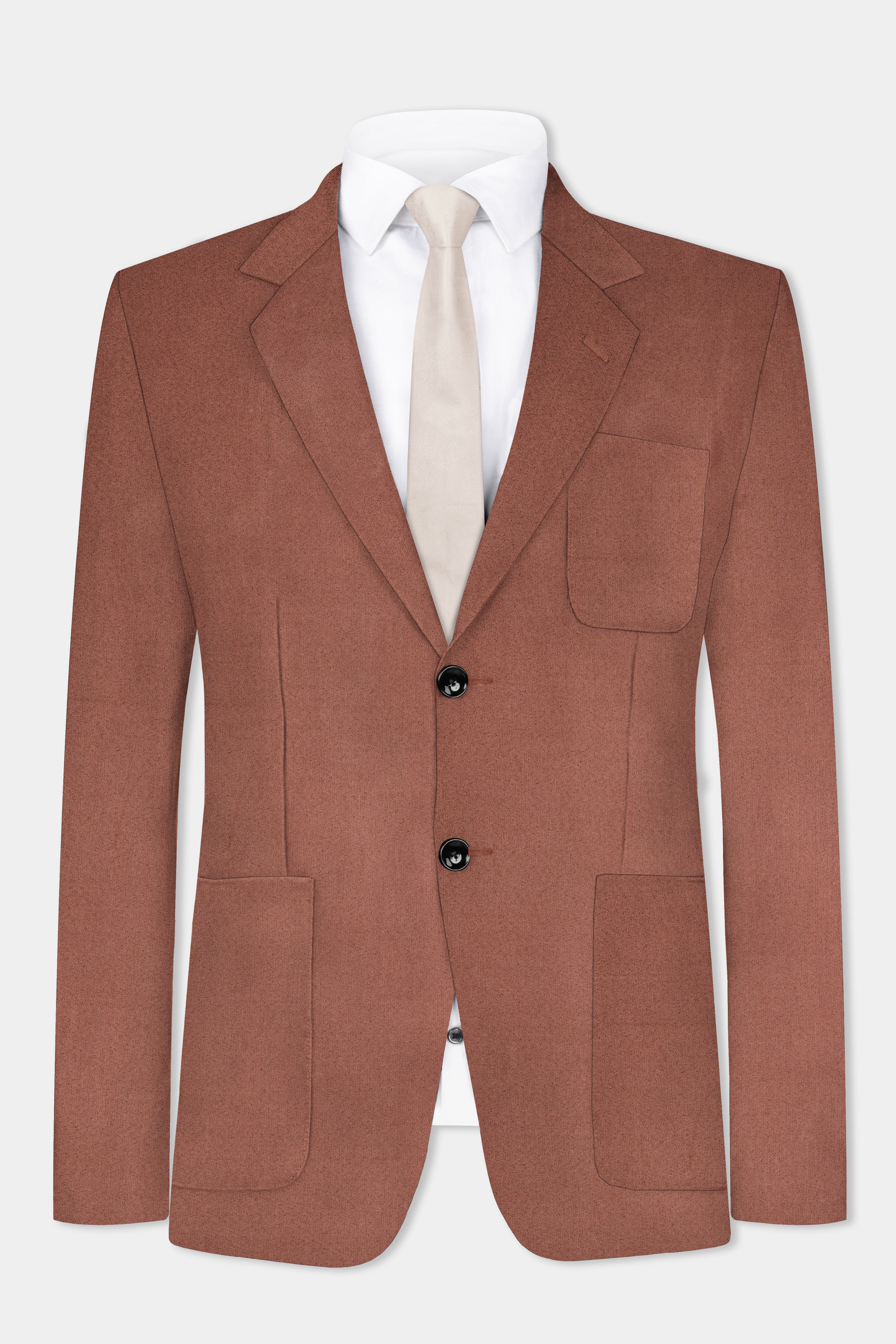 Palliser Brown Wool Rich Single Breasted Sports Blazer