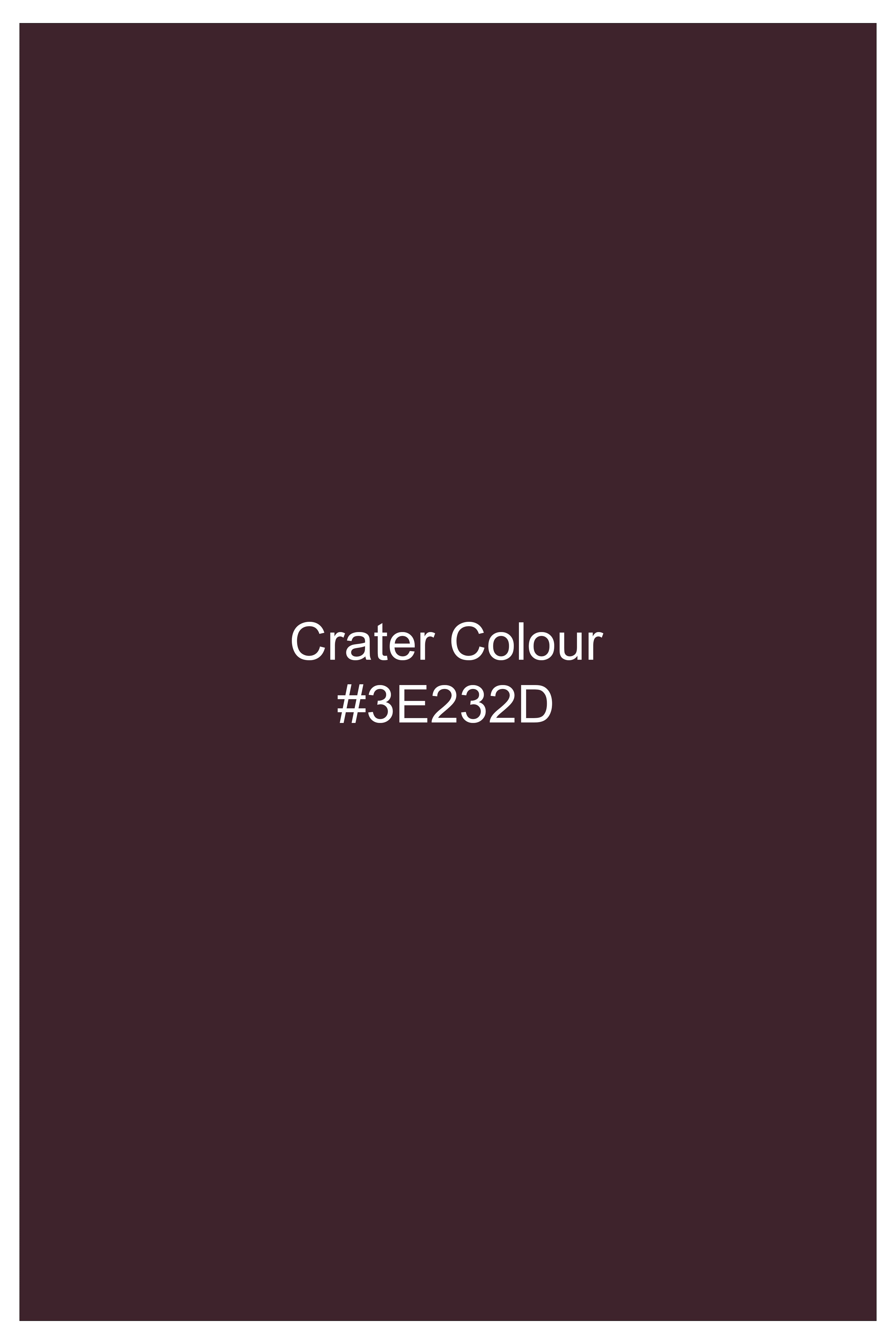 Crater Maroon Solid Wool Blend Single Breasted Blazer