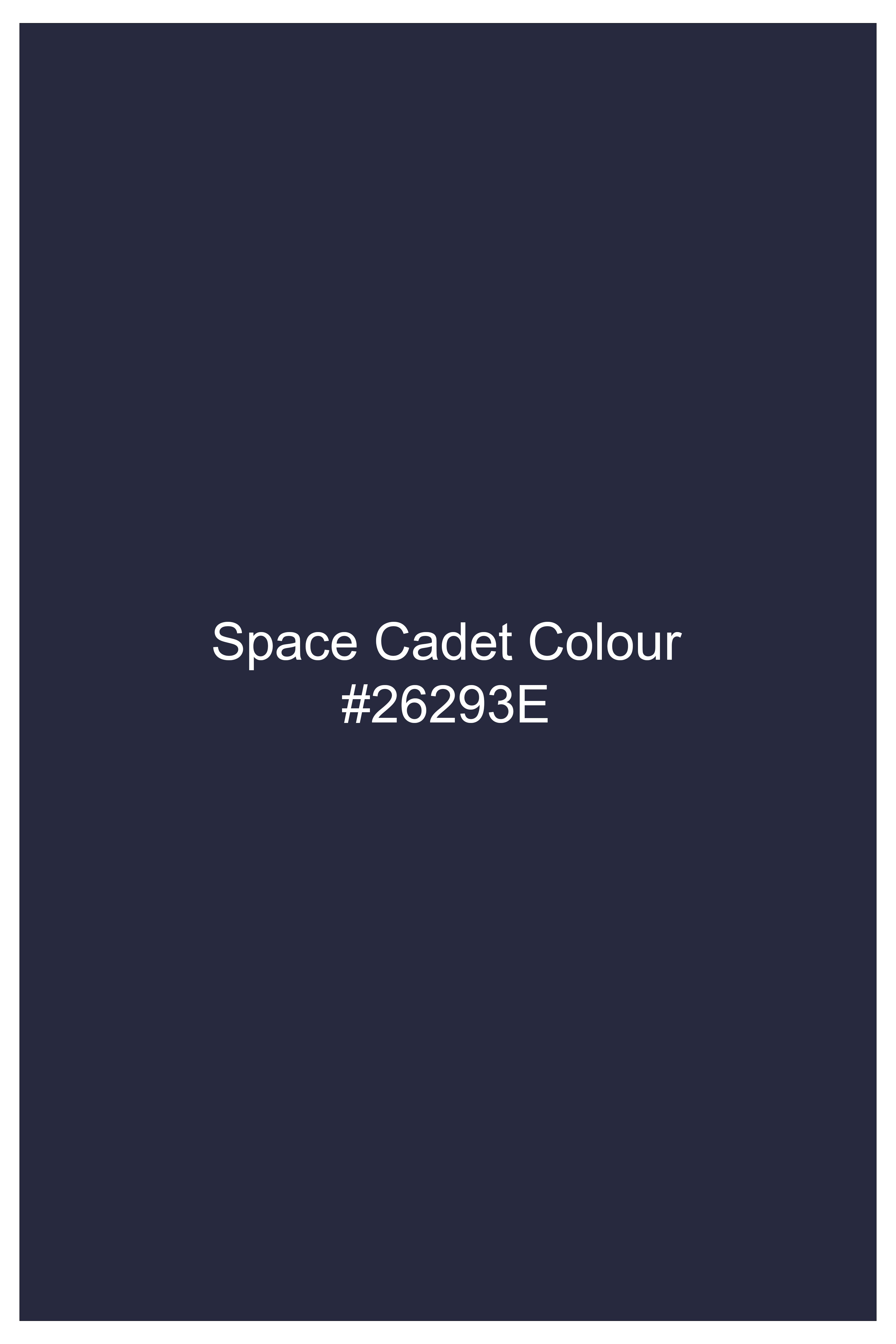 Space Cadet Blue Solid Wool Blend Bandhgala Blazer