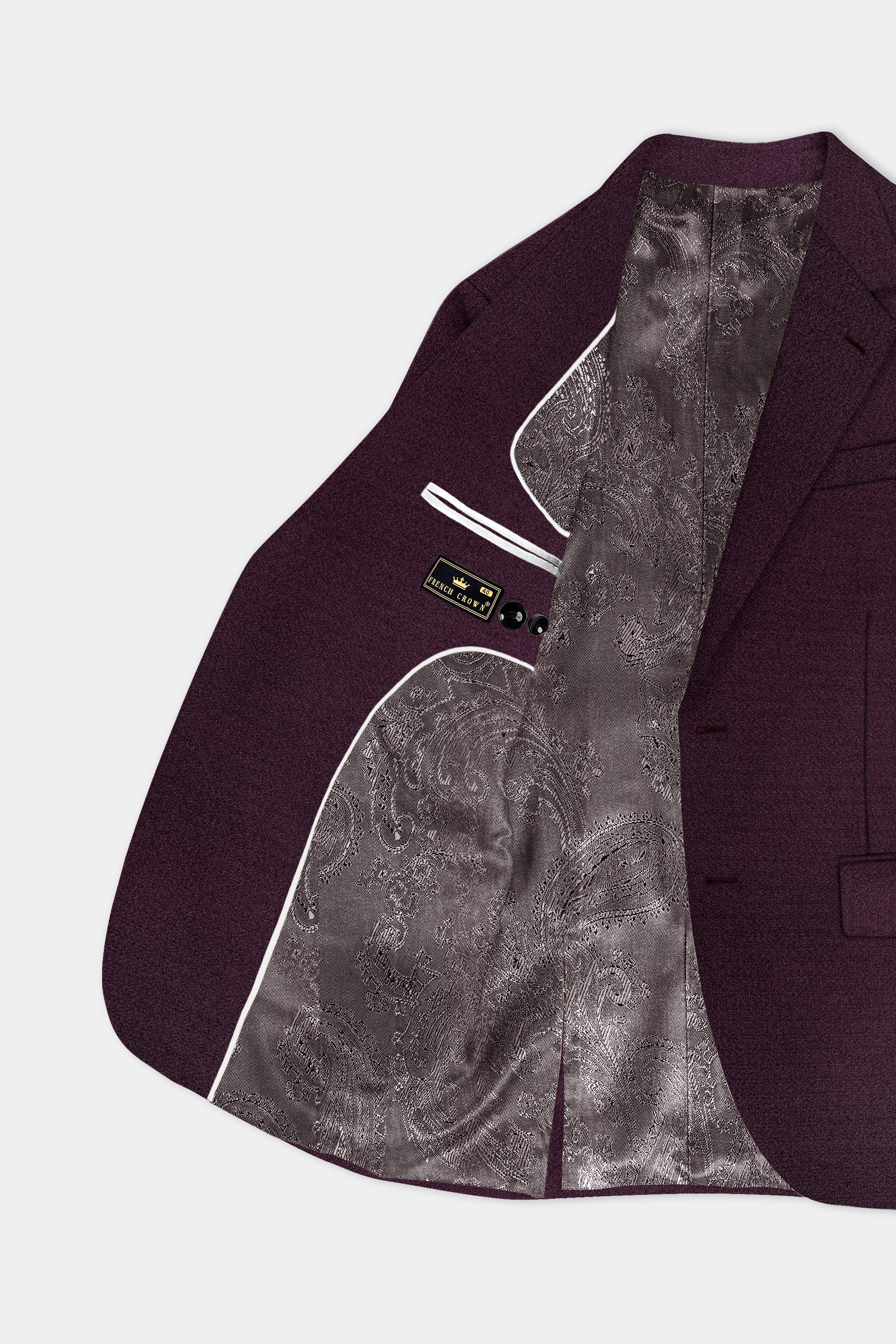 Tamarind Wine Textured Single Breasted Blazer