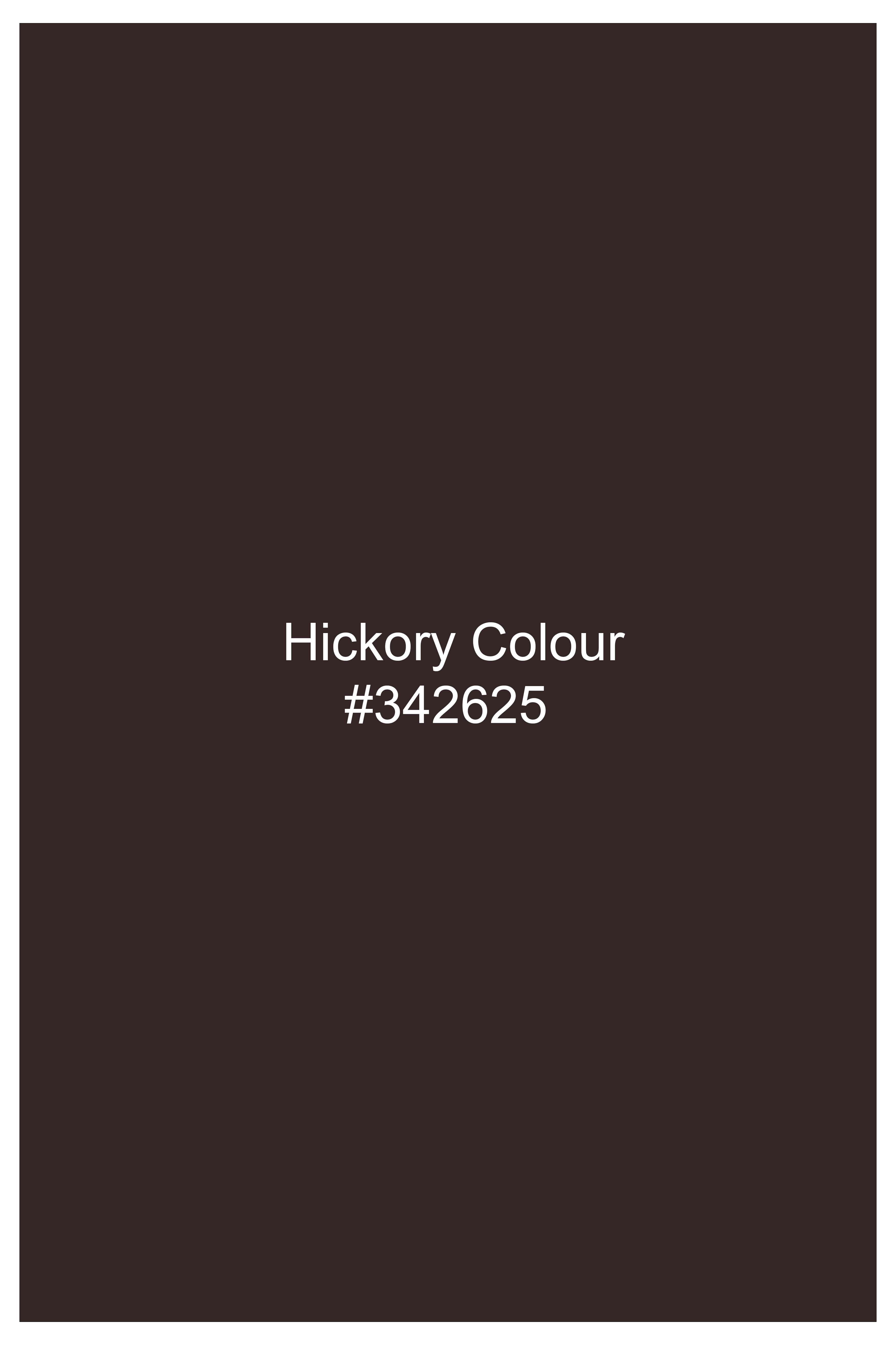 Espresso-Hickory Brown Solid Wool Rich Double Breasted Slight Stretch Blazer