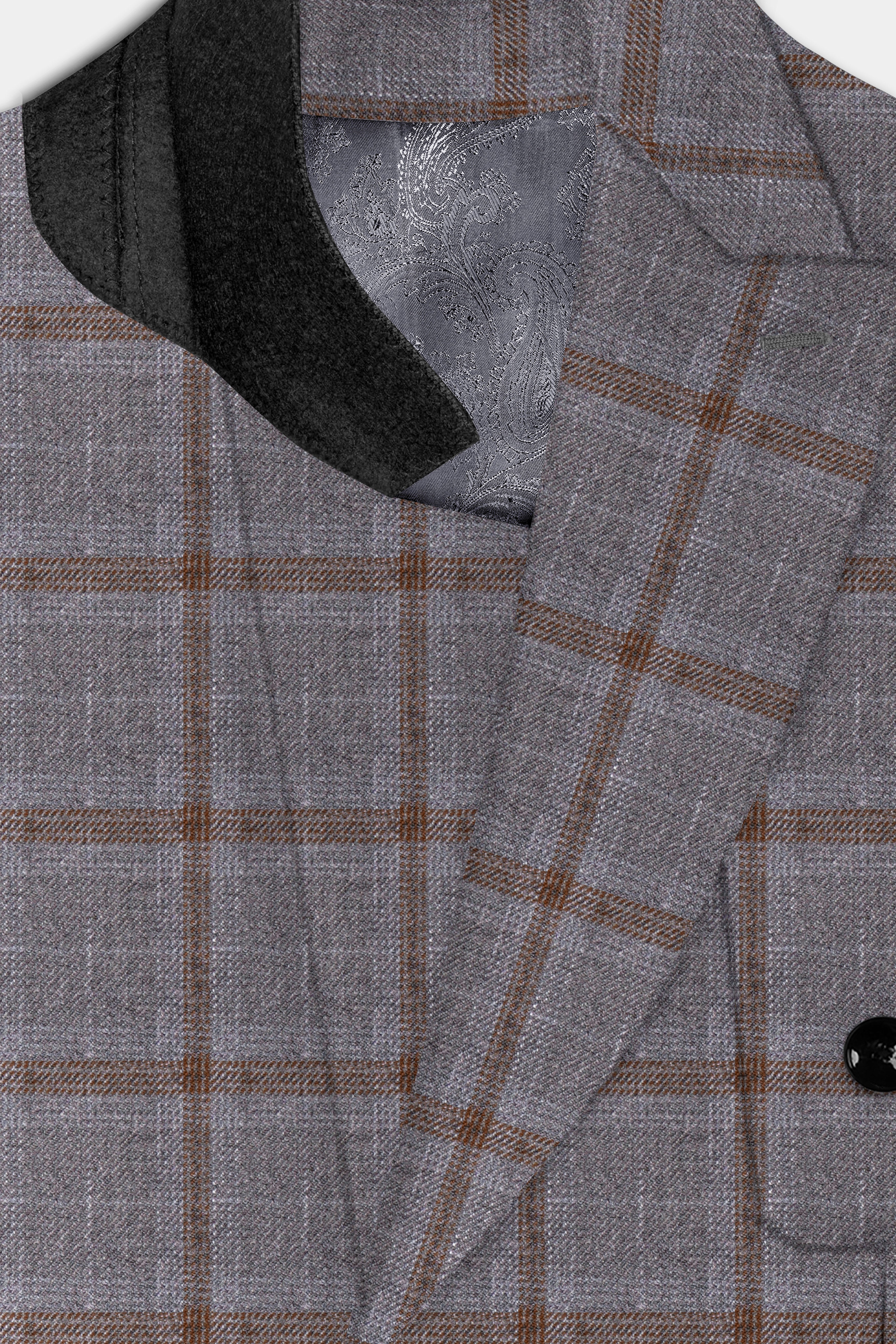 Flintstone-Gray windows Tweed Double Breasted Sports Blazer