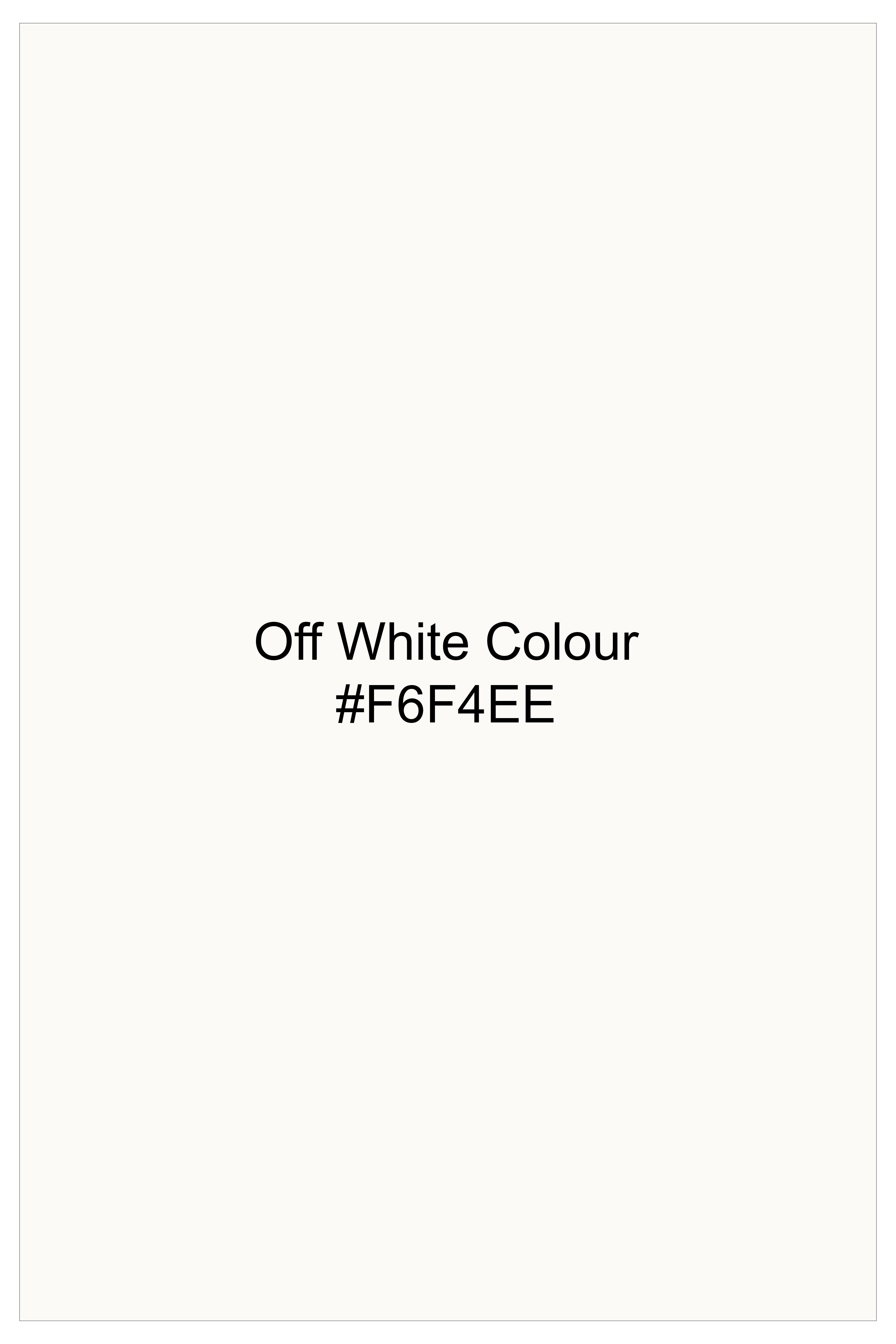 Off White Solid Wool Rich Bandhgala Slight Stretch Blazer