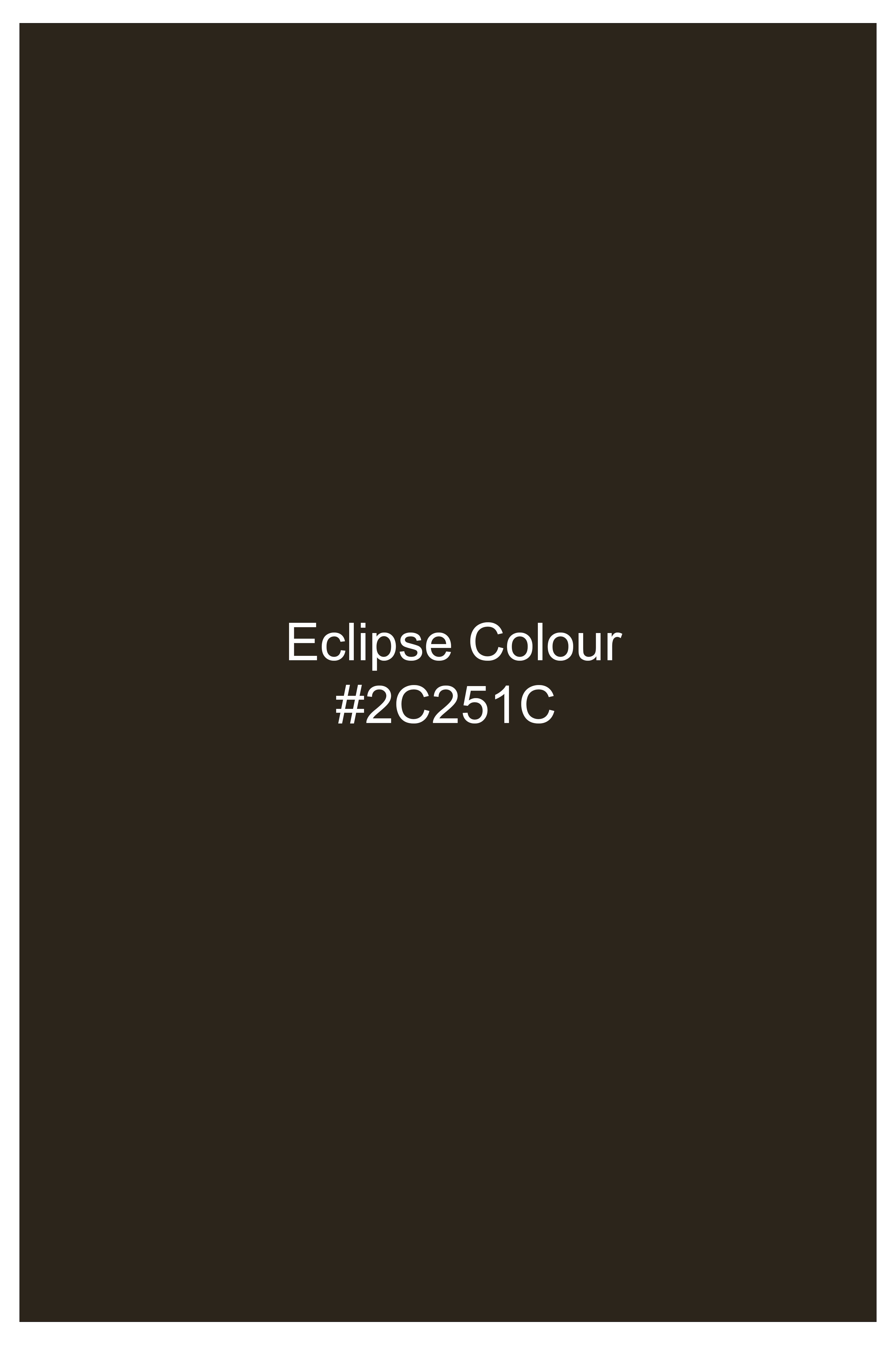 Coffee Realm-Eclipse Brown Solid Wool Rich Double Breasted Blazer