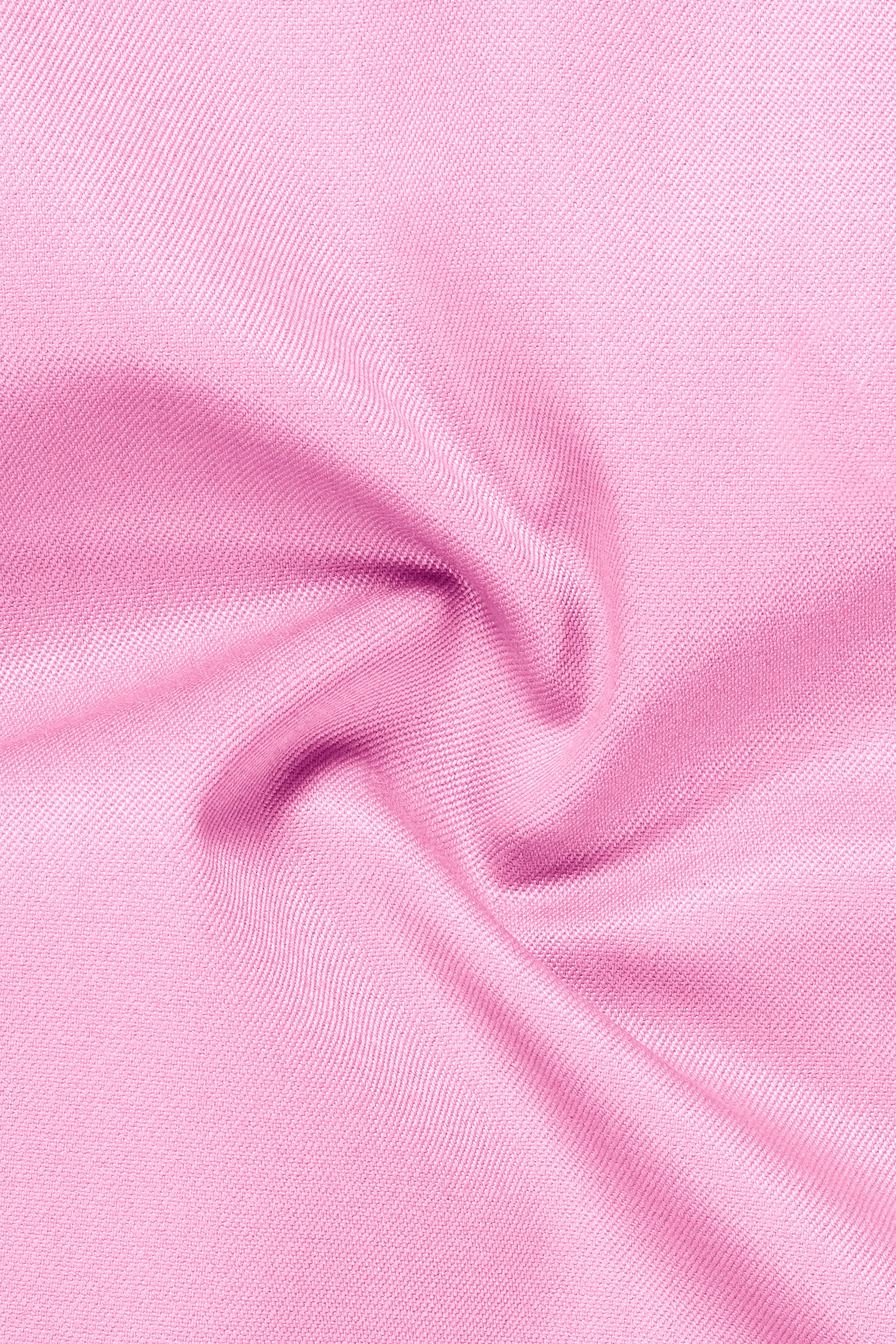 Rosé Reverie-Pestel Pink Solid Wool Rich Bandhgala Stretchable traveler Blazer