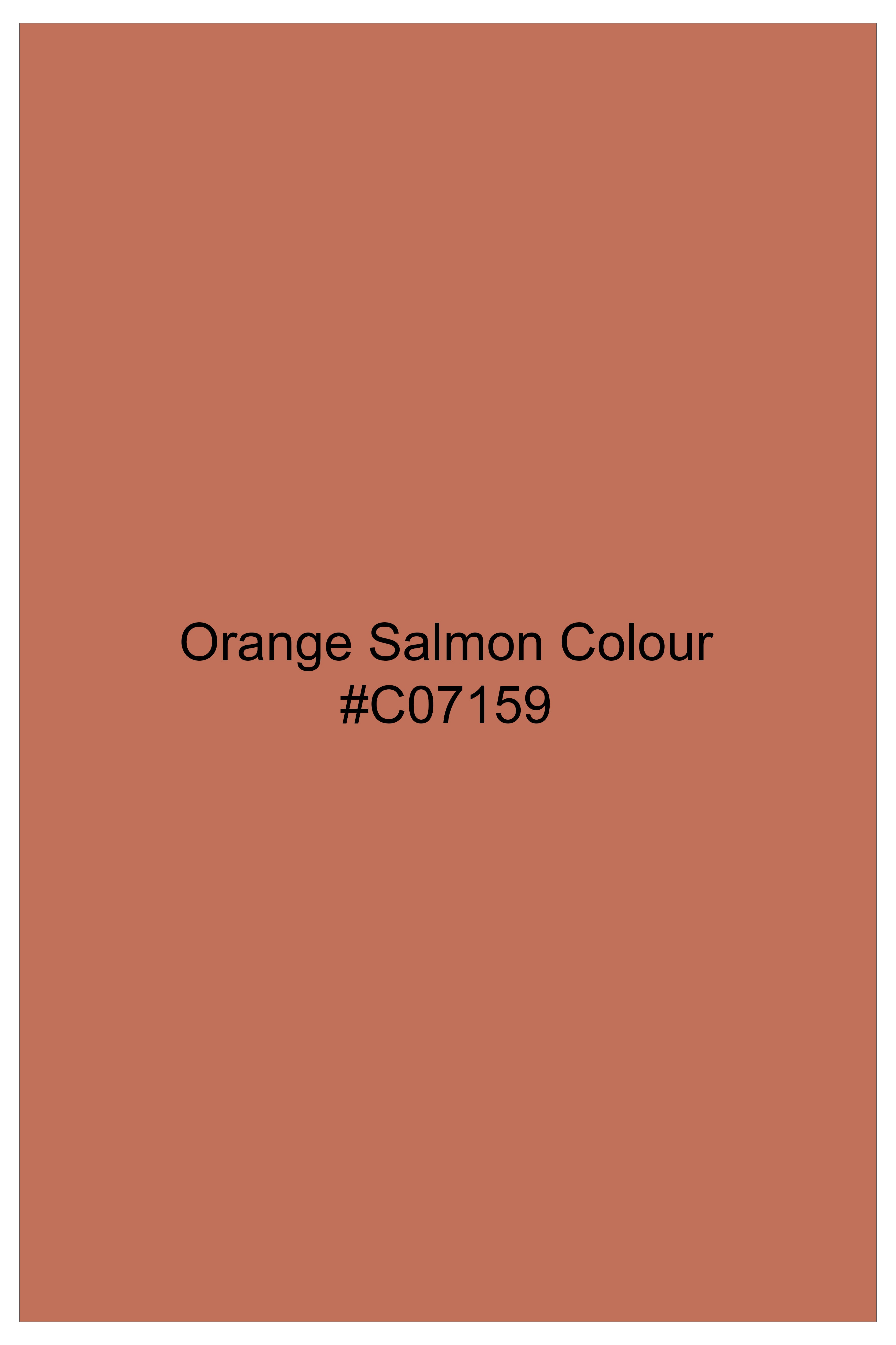 Spiced Sunset-Salmon Orange Solid Wool Rich Tuxedo Slight Stretch Blazer