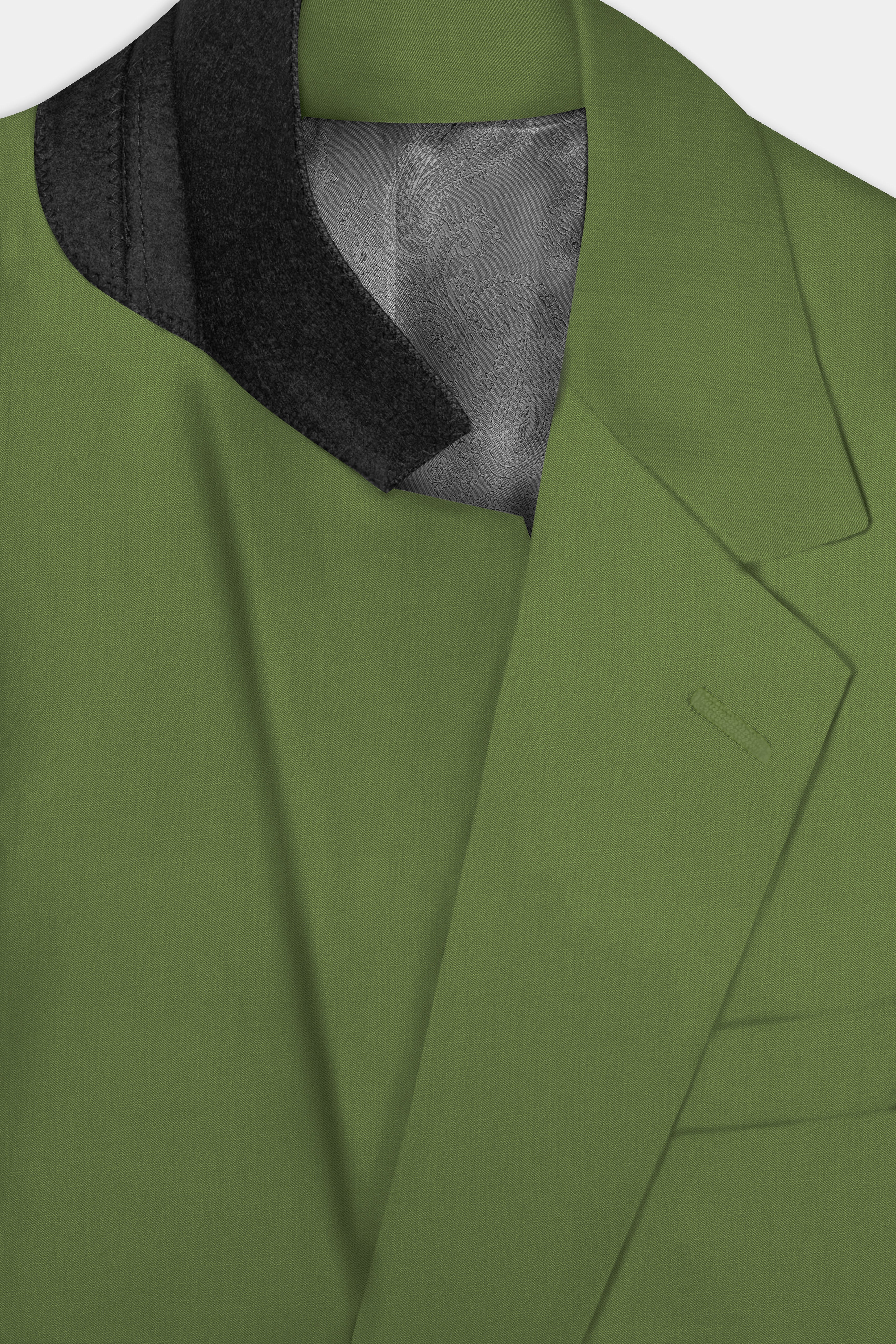 Sage Regal-Dingley Green Solid Wool Rich Single Breasted Stretchable traveler Blazer