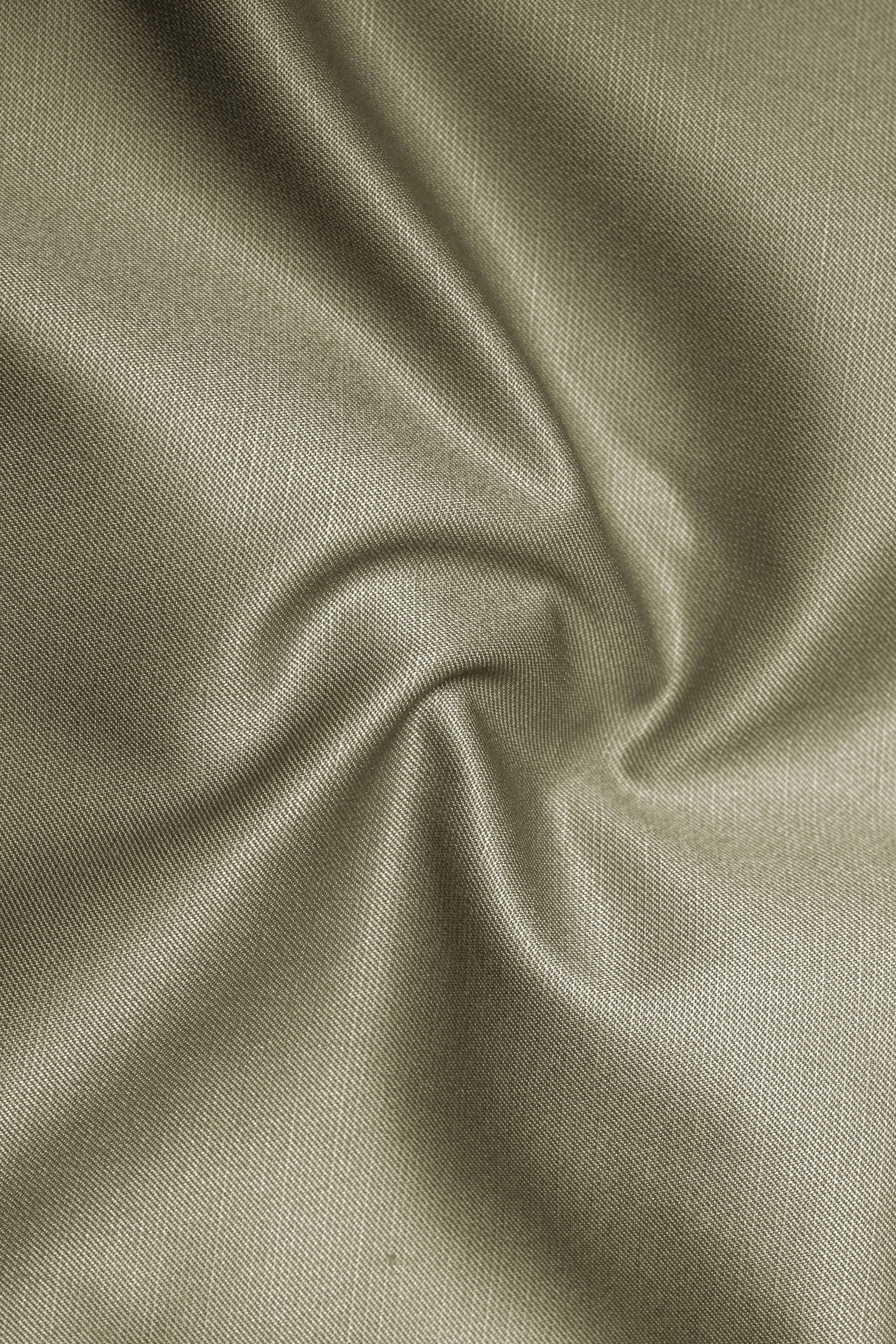 Citron-Lemon Grass Green Solid Wool Rich Double Breasted Slight Stretch Blazer