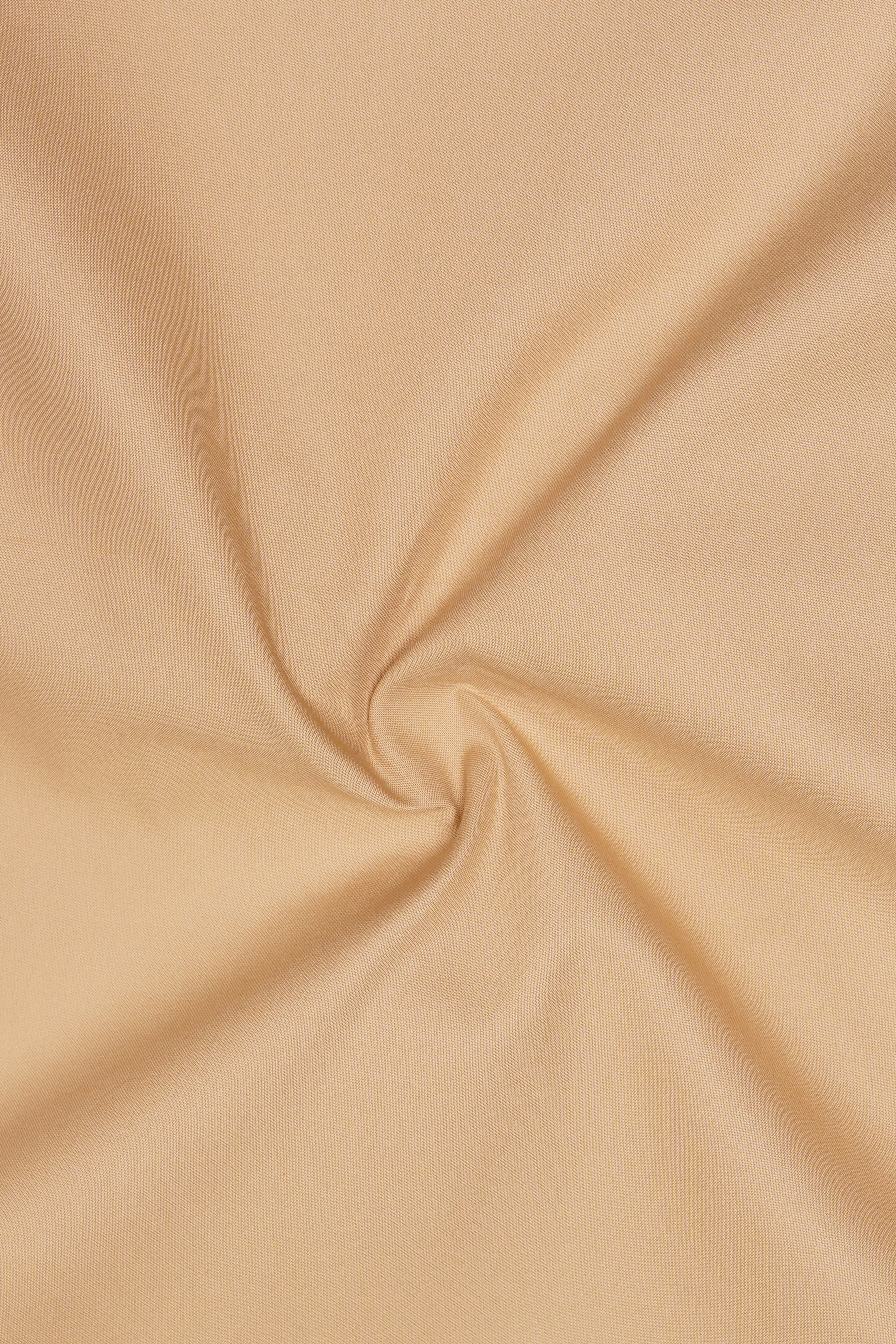 Cameo Cream Solid Cotton Single Breasted Blazer
