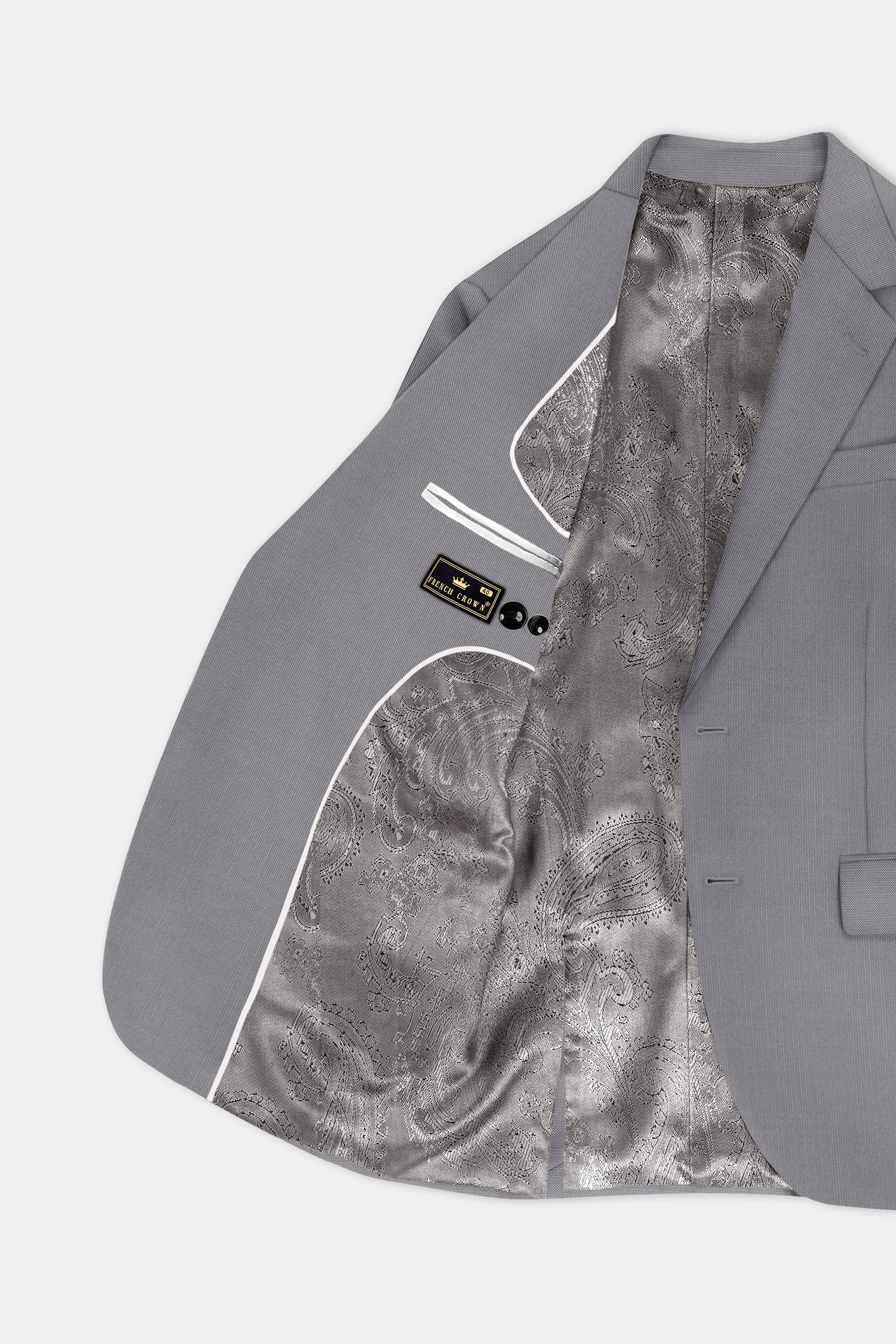 Dorian-Friar Gray Solid Wool Rich Single Breasted Stretchable traveler Blazer