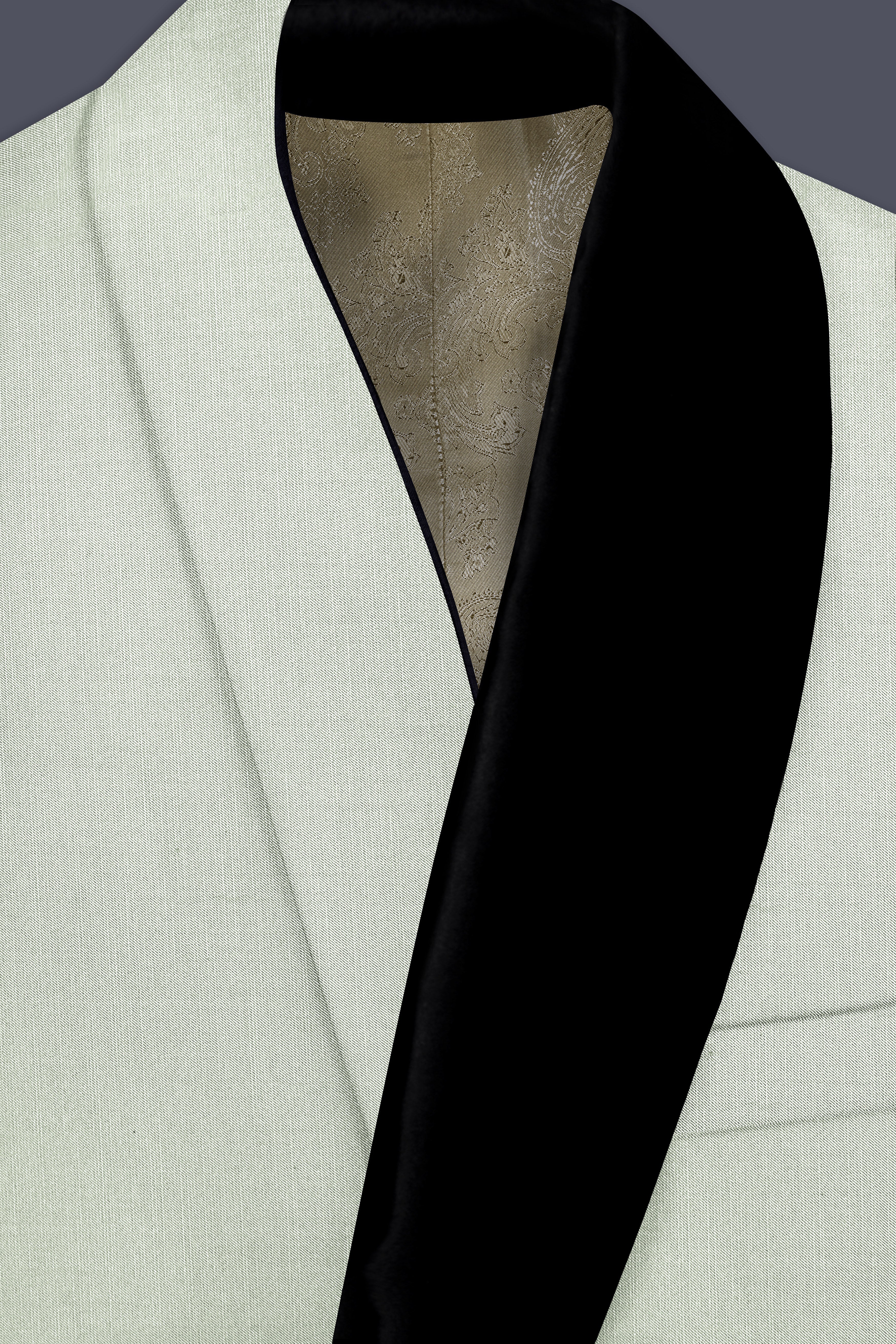 Lichen-Norway Green Wool Rich Tuxedo Slight Stretch Blazer