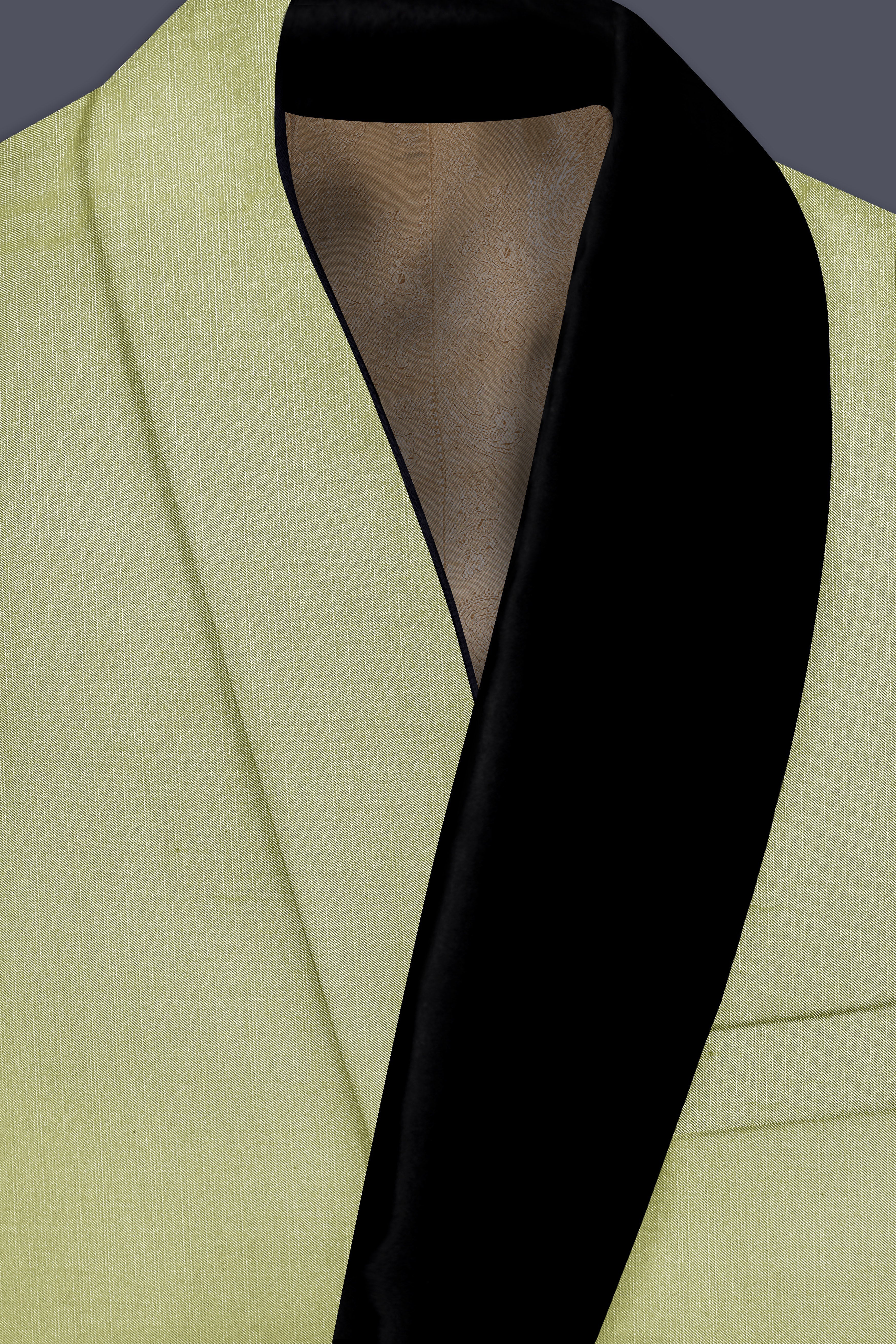 Marsh-Swamp Green Wool Rich Tuxedo Slight Stretch Blazer