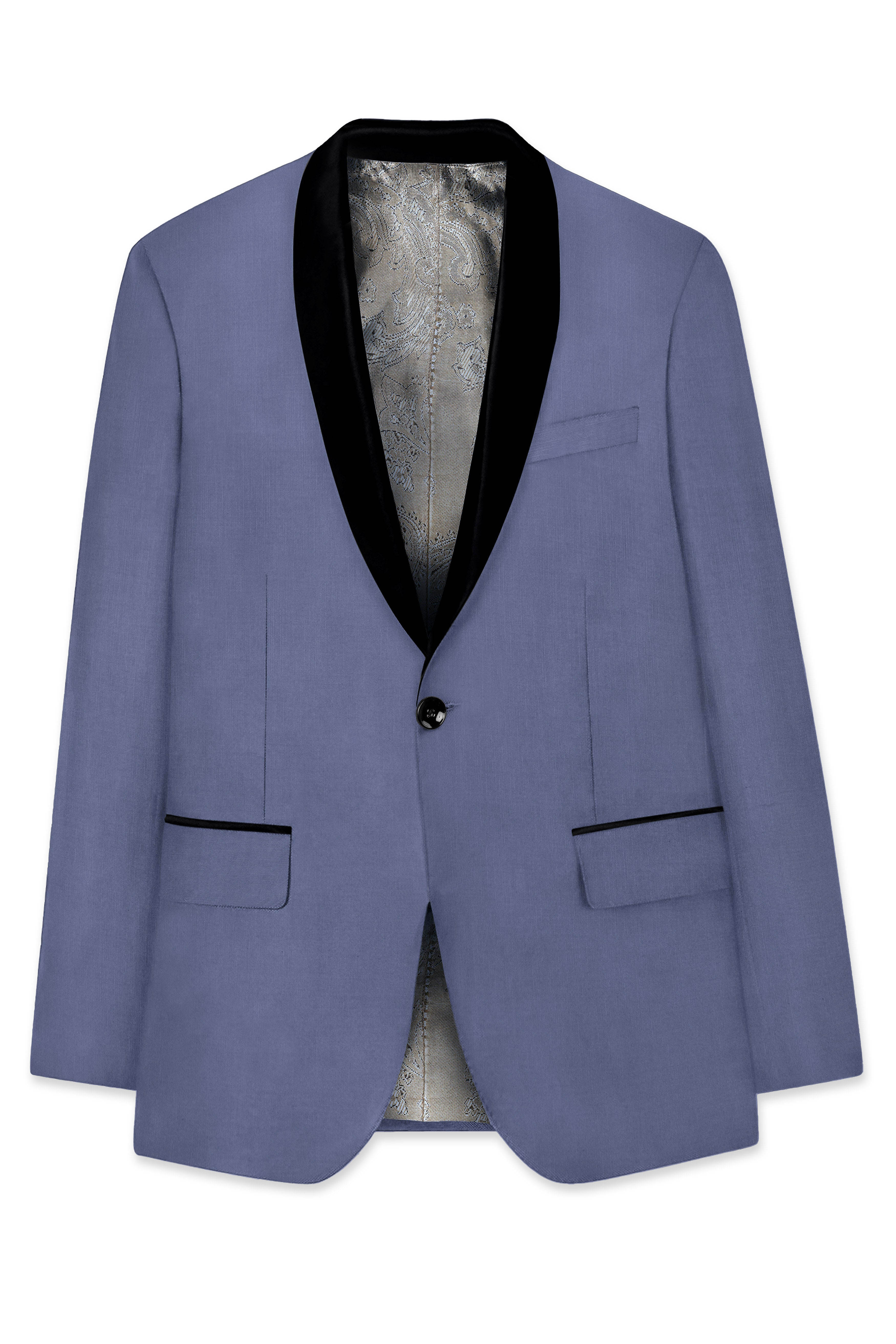 Zenith-Comet Gray Wool Rich Tuxedo Slight Stretch Blazer