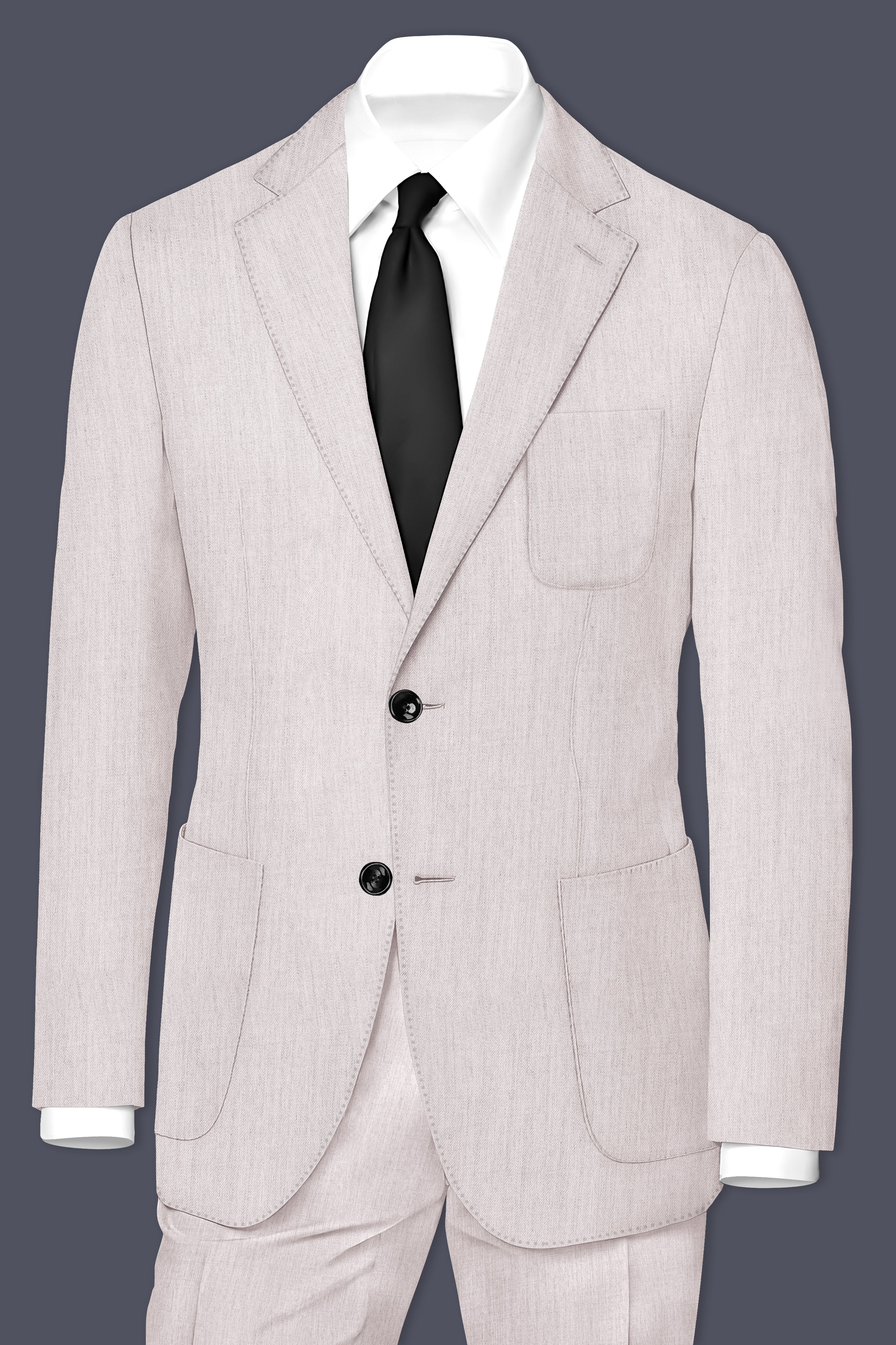 Graviel-Moon Mist Gray Wool Blend Single Breasted Sports Blazer