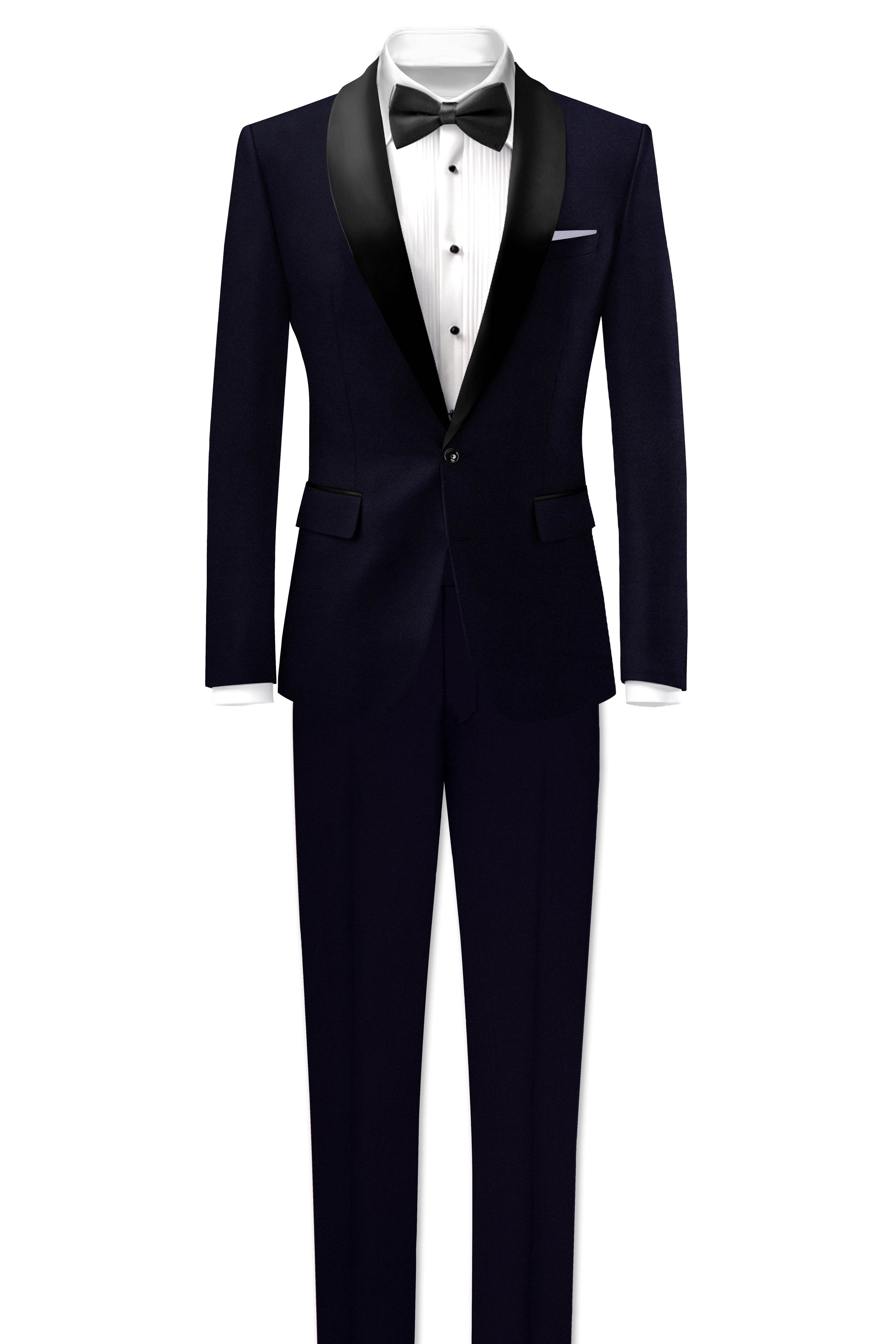 Vistaro-Korean Blue (The Best Blue We Have) 4-Way Stretch Wrinkle-Free Wool Rich Tuxedo Slight Stretch Blazer