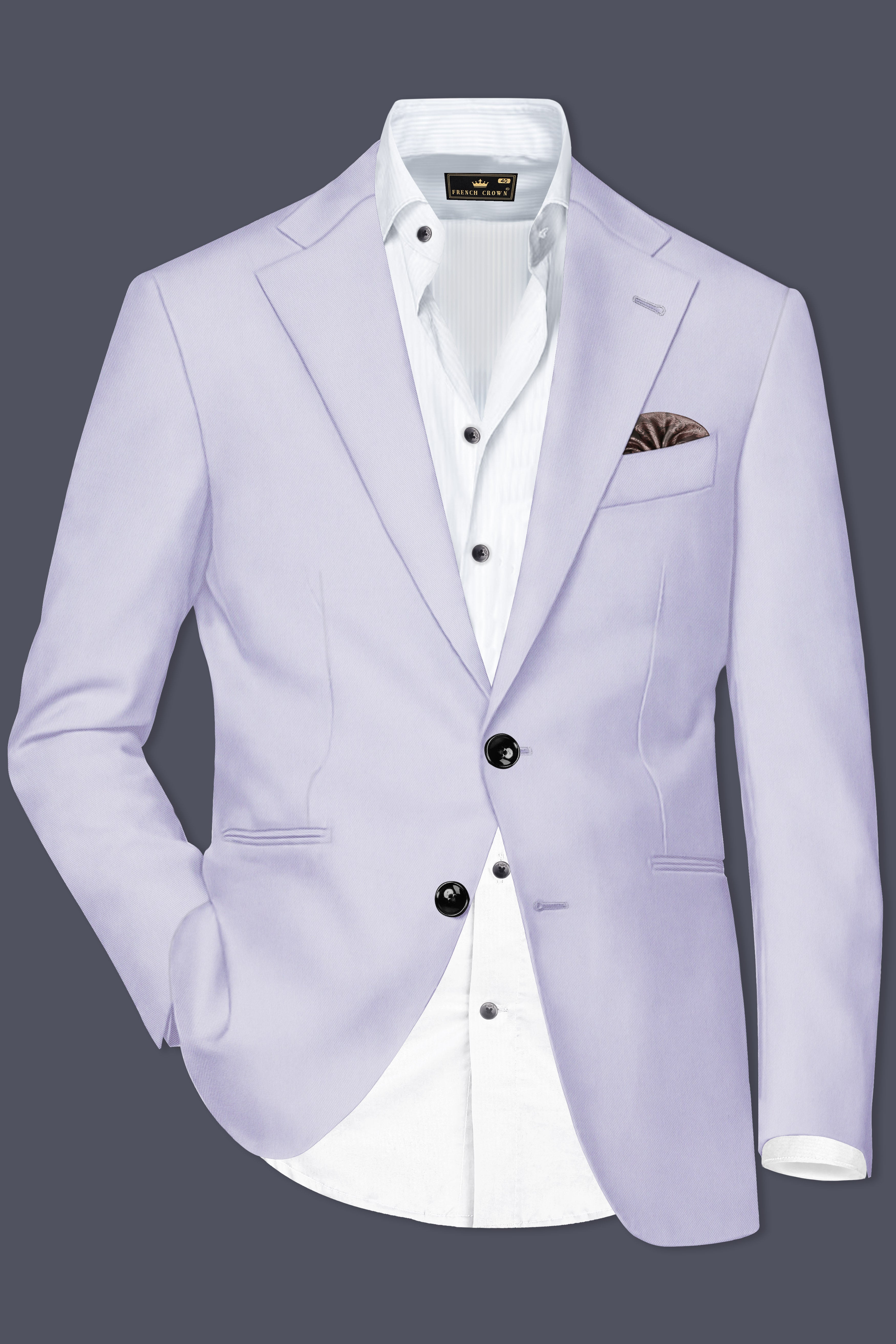 Primoux-Prelude Blue Premium Cotton Single Breasted Blazer
