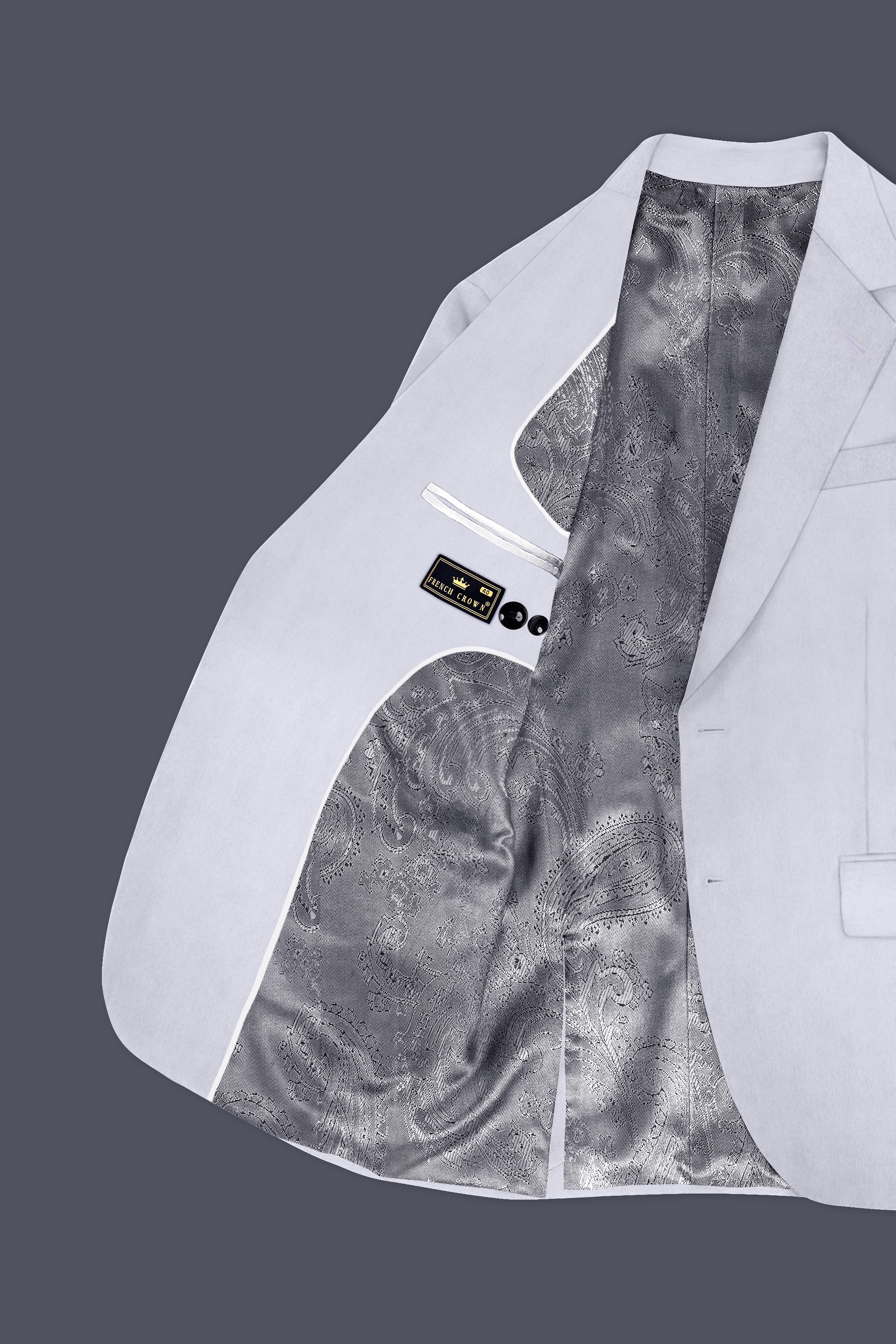 Primoux-Prelude Gray Premium Cotton Single Breasted Blazer