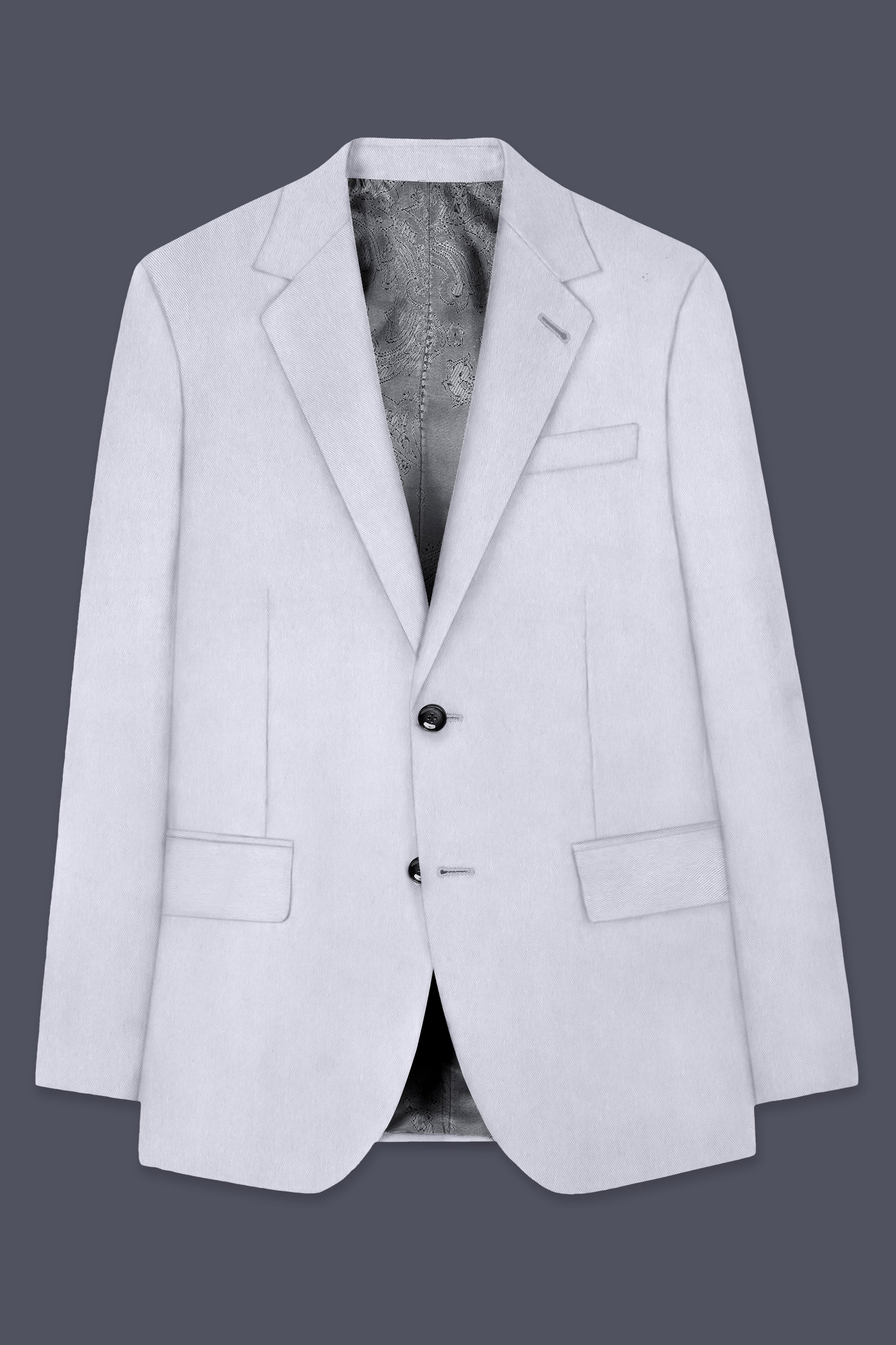 Primoux-Prelude Gray Premium Cotton Single Breasted Blazer