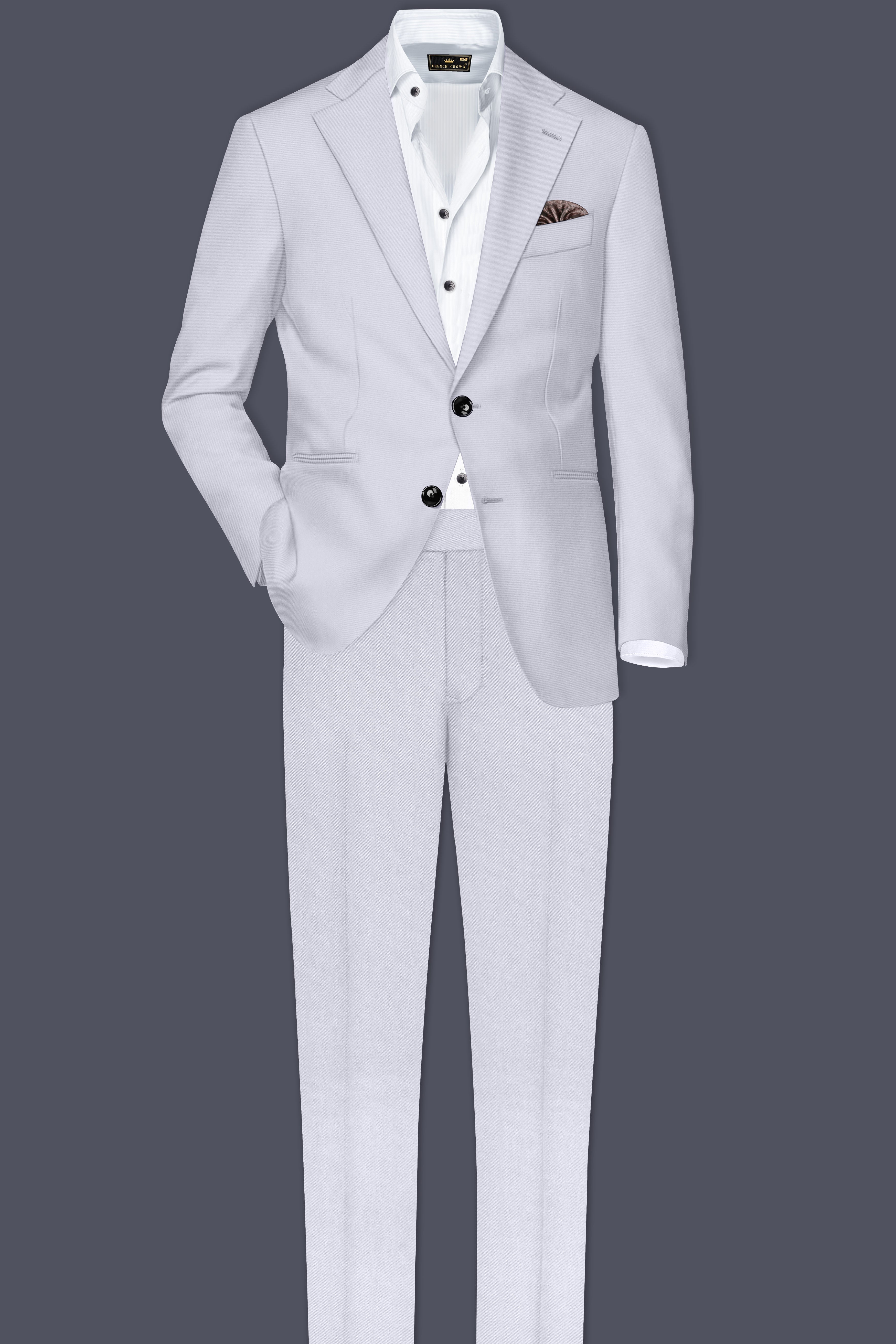 Primoux-Prelude Gray Premium Cotton Single Breasted Blazer