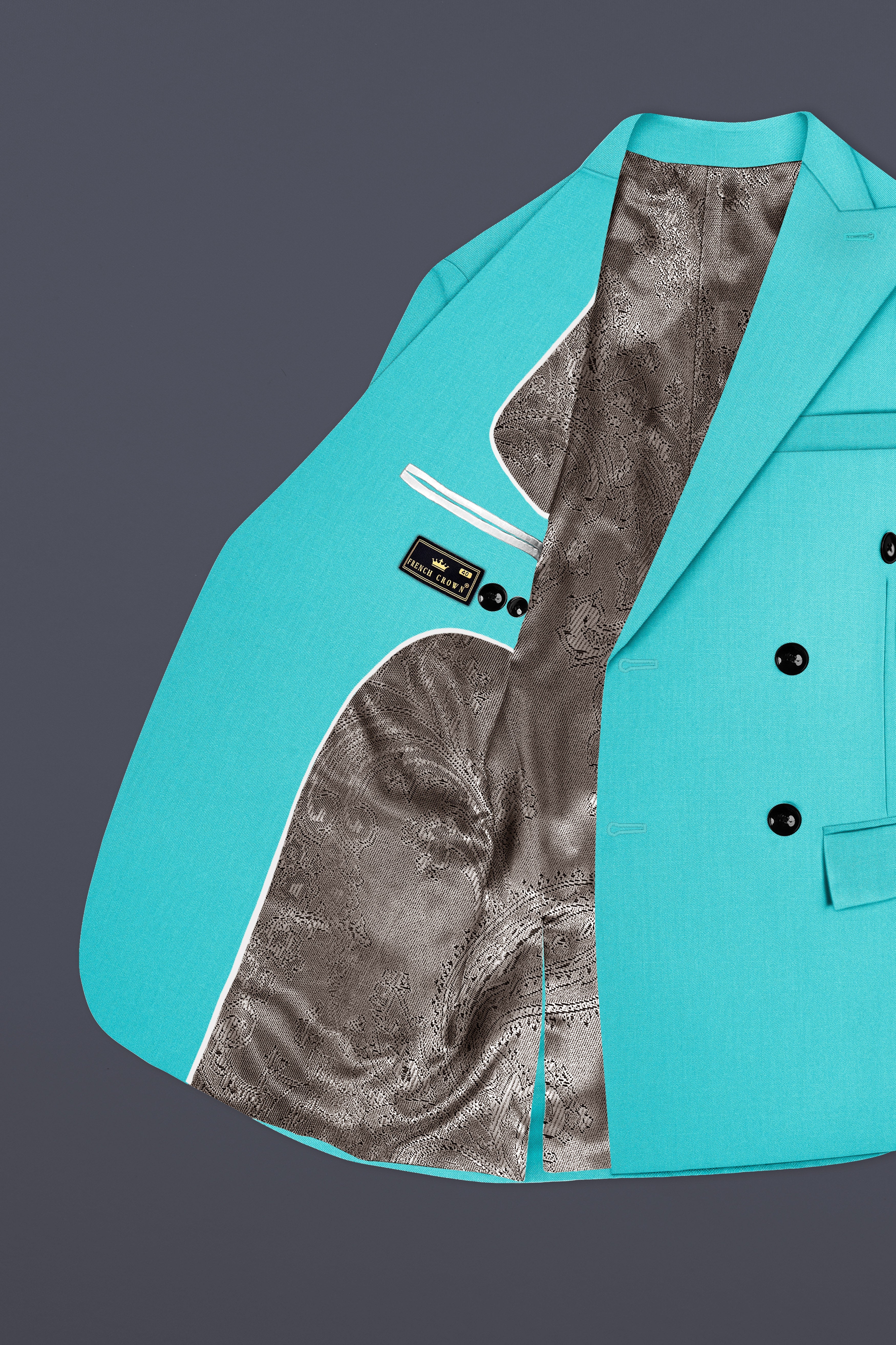 Aegir-Viking Blue Wool Rich Double Breasted Stretchable Traveler Blazer