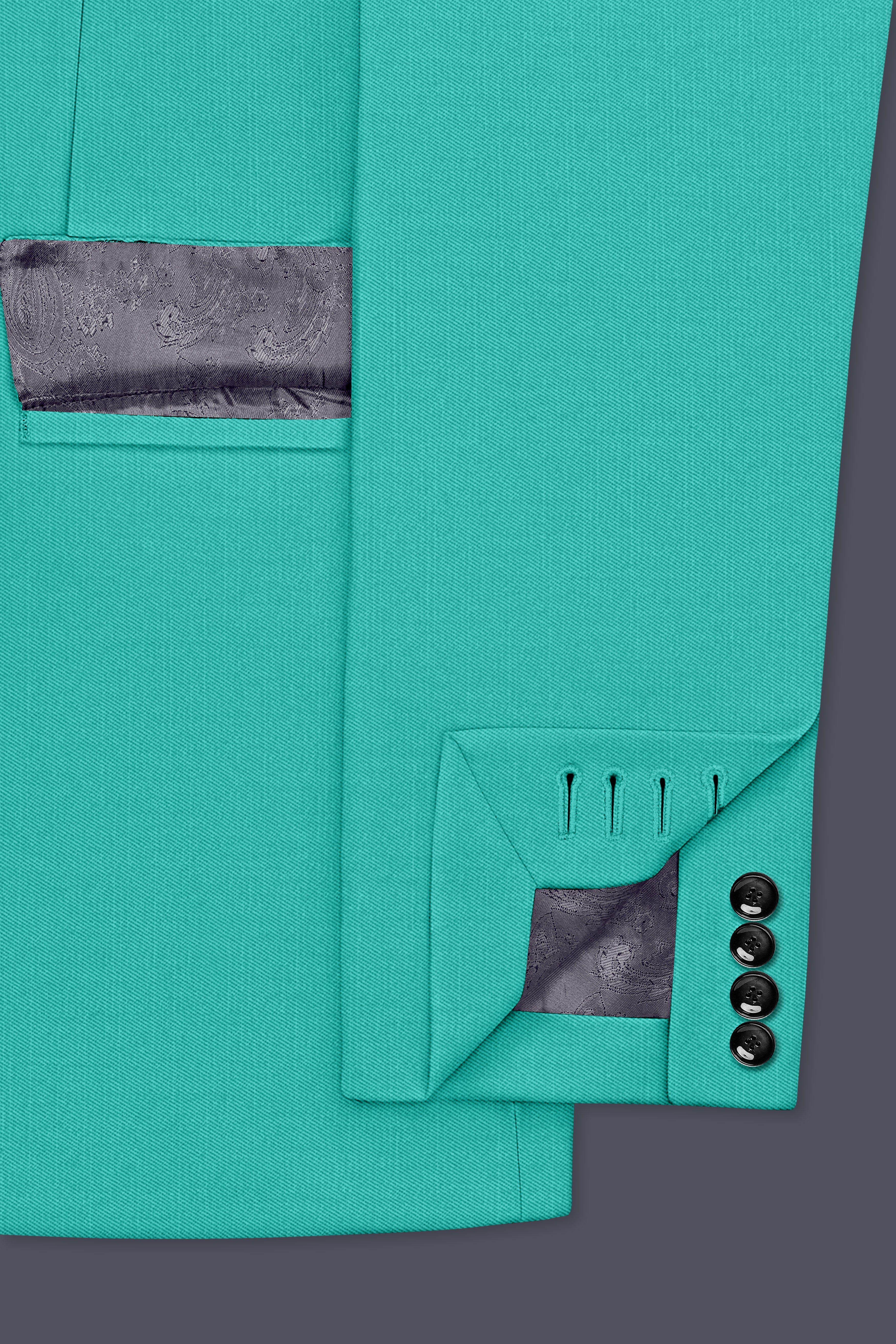 Aegir-Viking Blue Wool Rich Double Breasted Slight Stretch Blazer