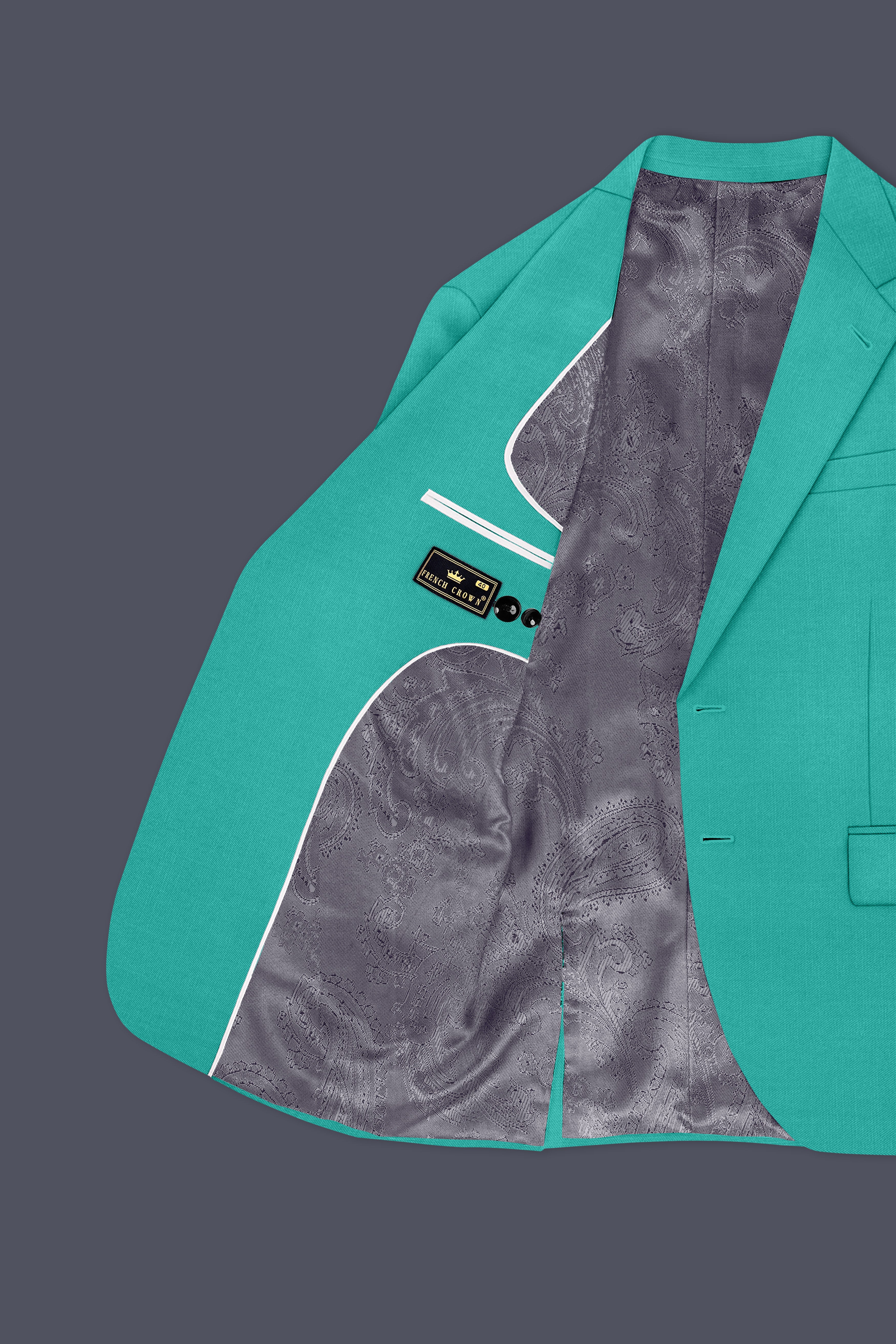 Aegir-Viking Blue Wool Rich Single Breasted Slight Stretch Blazer