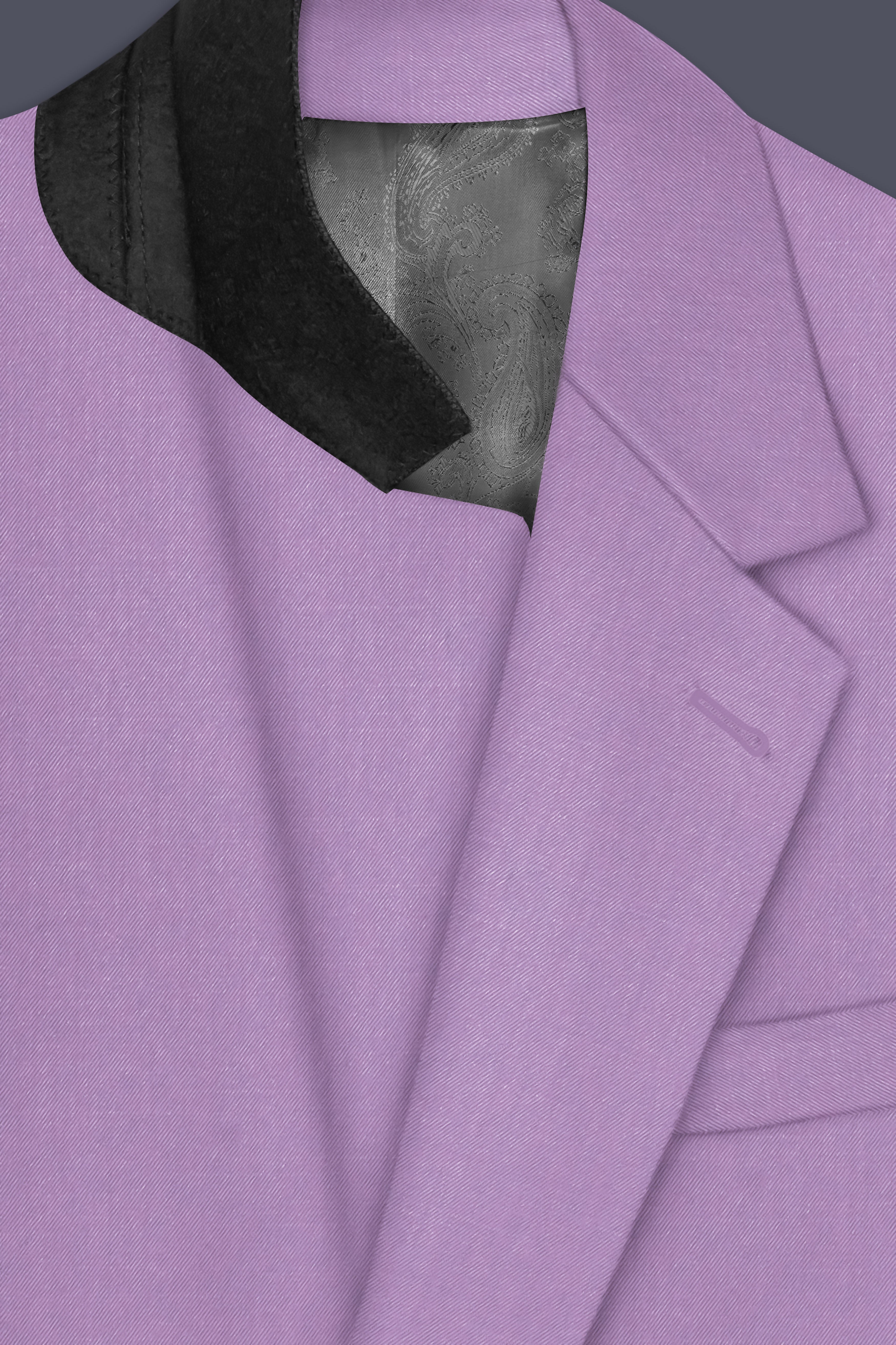 Roylen-Mountbatten Purple Wool Rich Single Breasted Stretchable Traveler Blazer