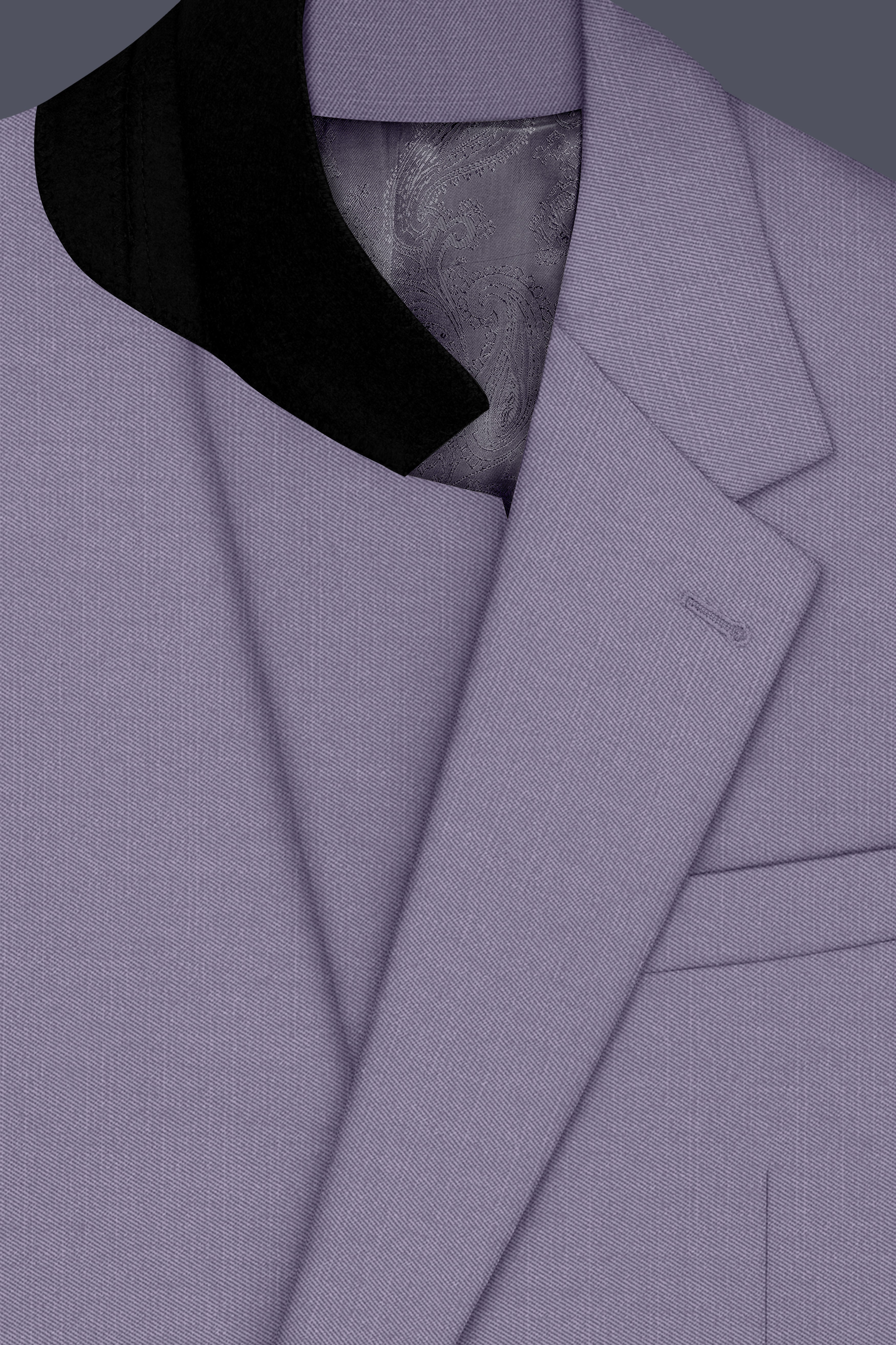 Roylen-Mountbatten Purple Wool Rich Single Breasted Slight Stretch Blazer