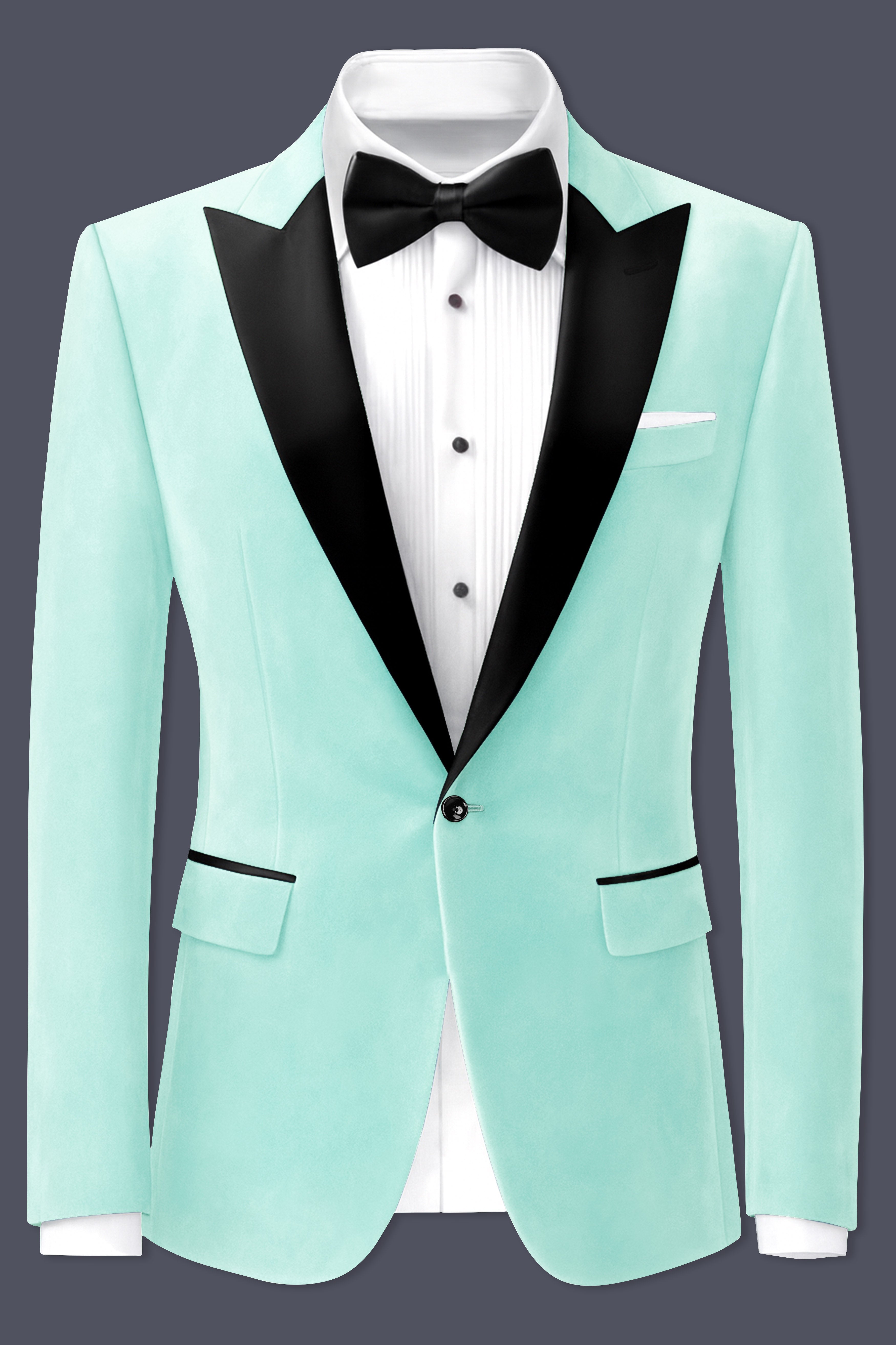 Verdalis-Cruise Green Velvet Peak Lapel Tuxedo Blazer