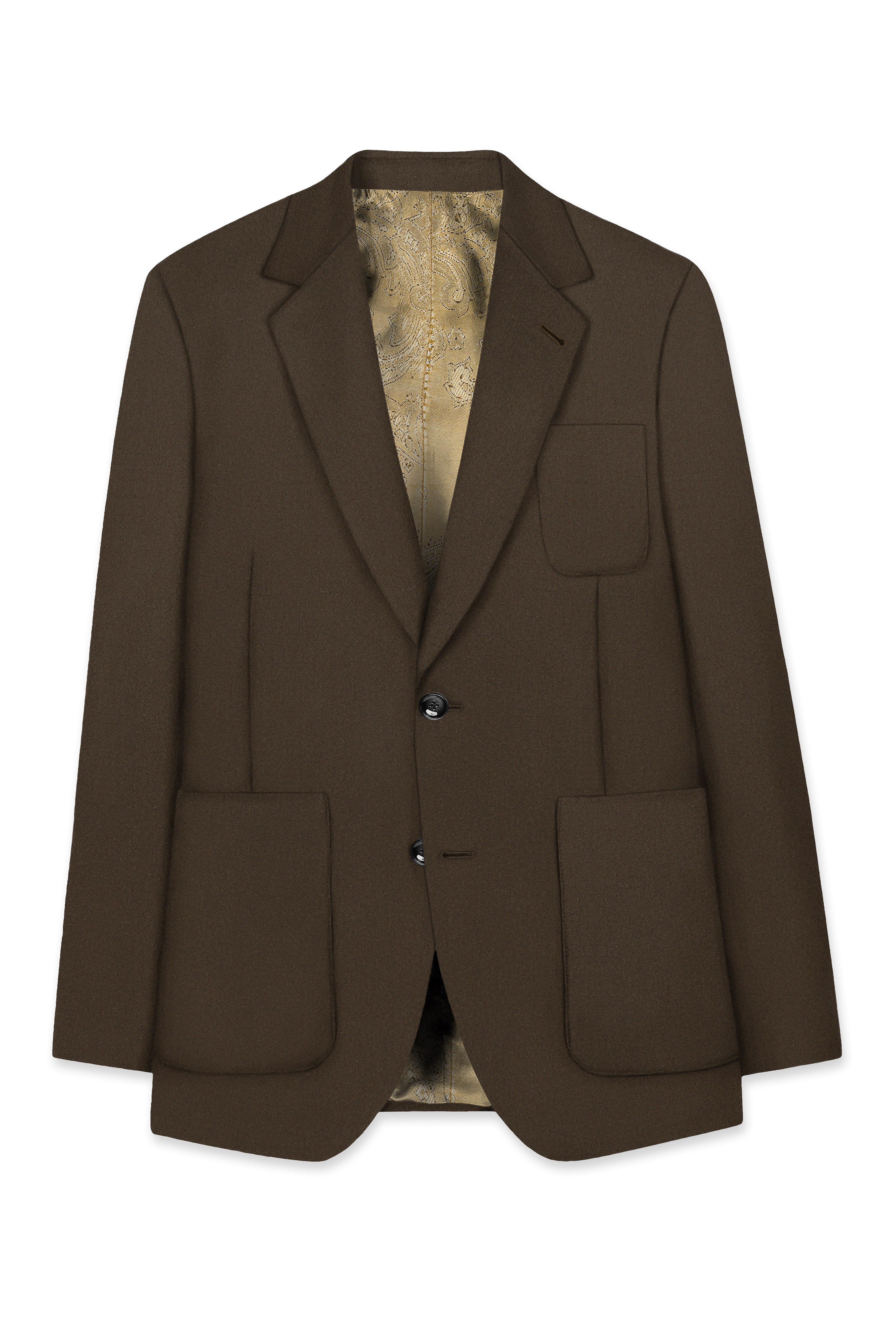 Jagvire-Birch Brown Premium Cotton Single Breasted Sports Blazer
