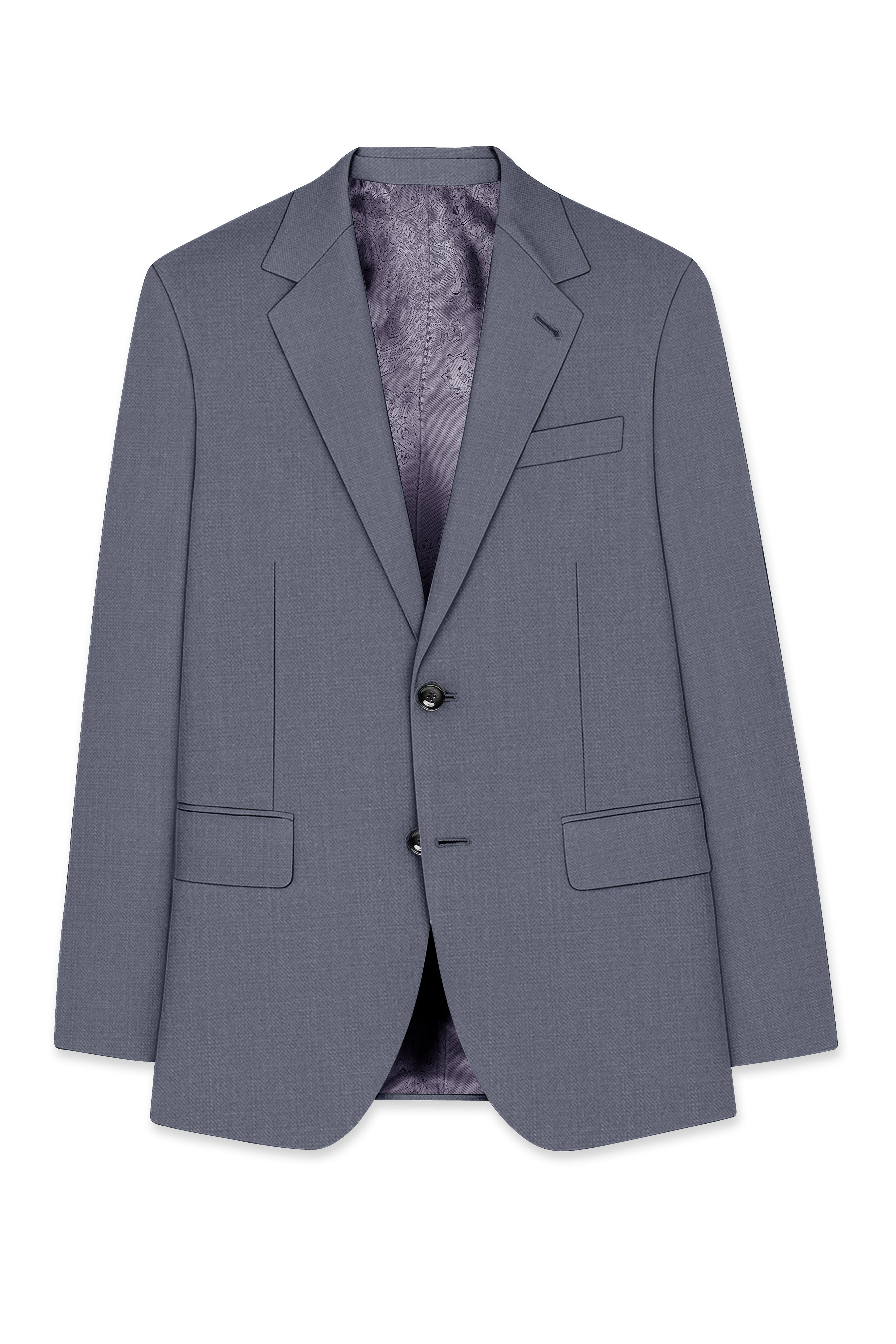 Cineris-Shuttle Gray Luxurious Linen Single Breasted Stretchable traveler Blazer