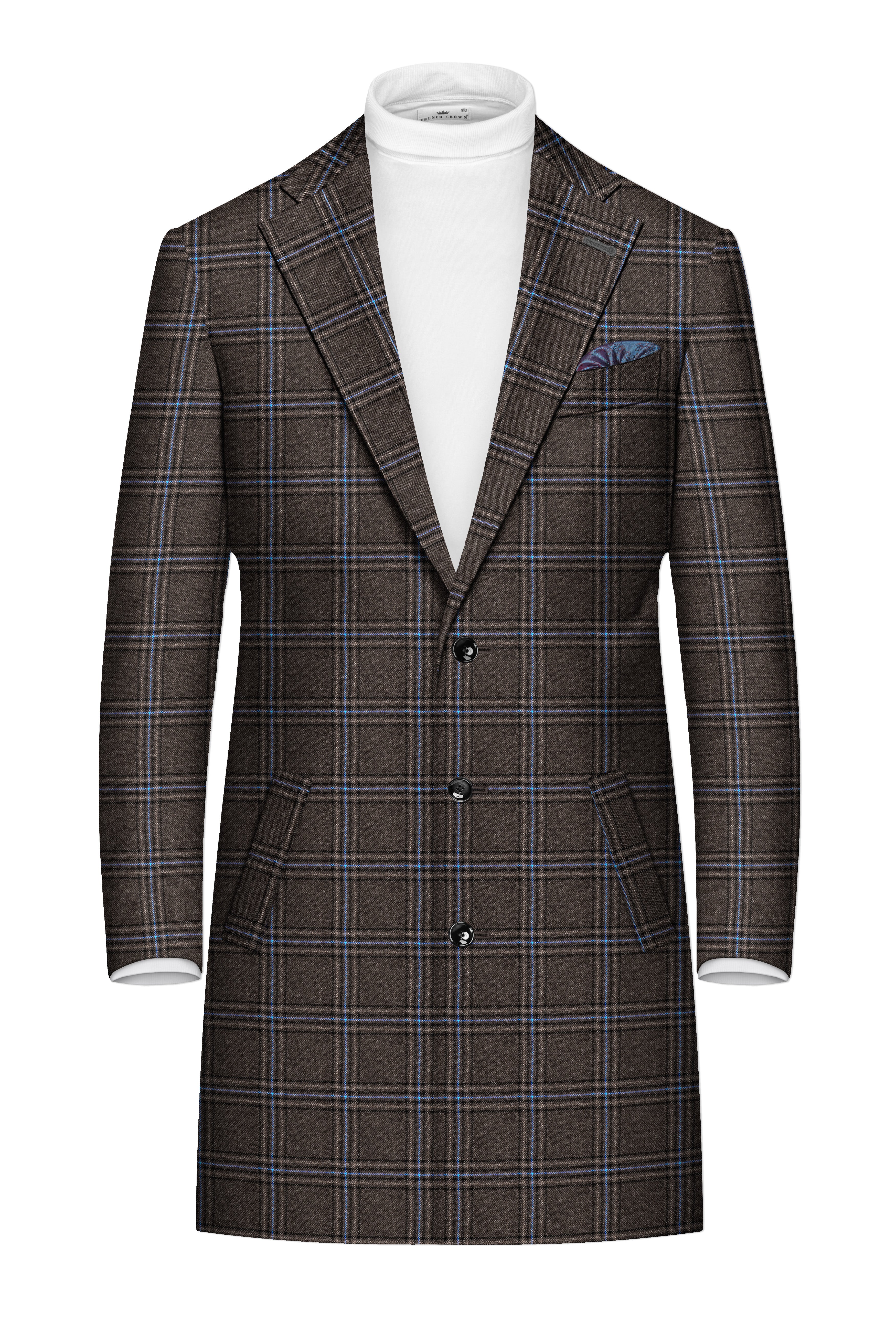 tain double push×playboy CHECK COAT Shop Premium Trench Coats For Men in India at French Crown