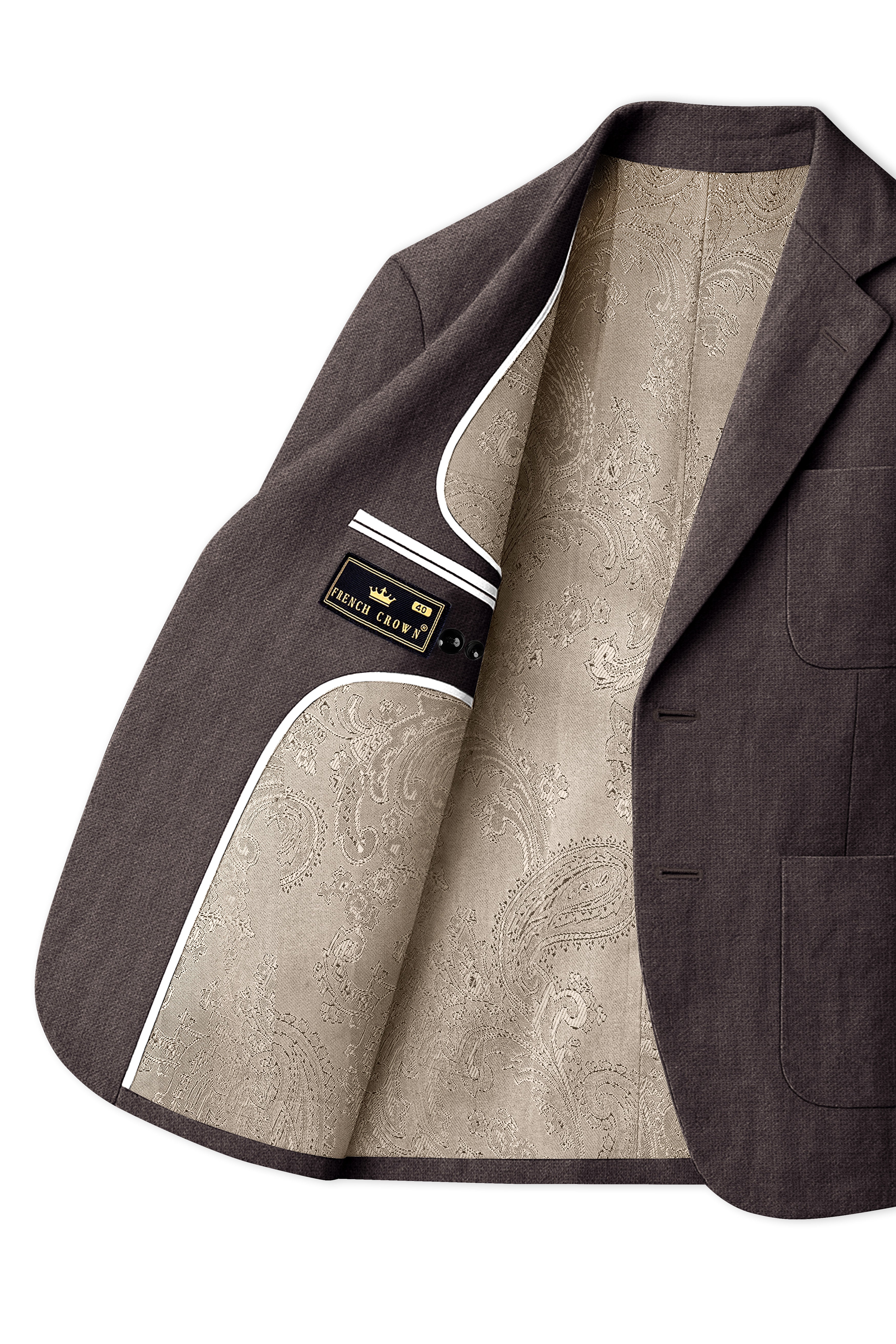 Terravo-Iridium Brown Luxurious Linen Single Breasted Sports Blazer