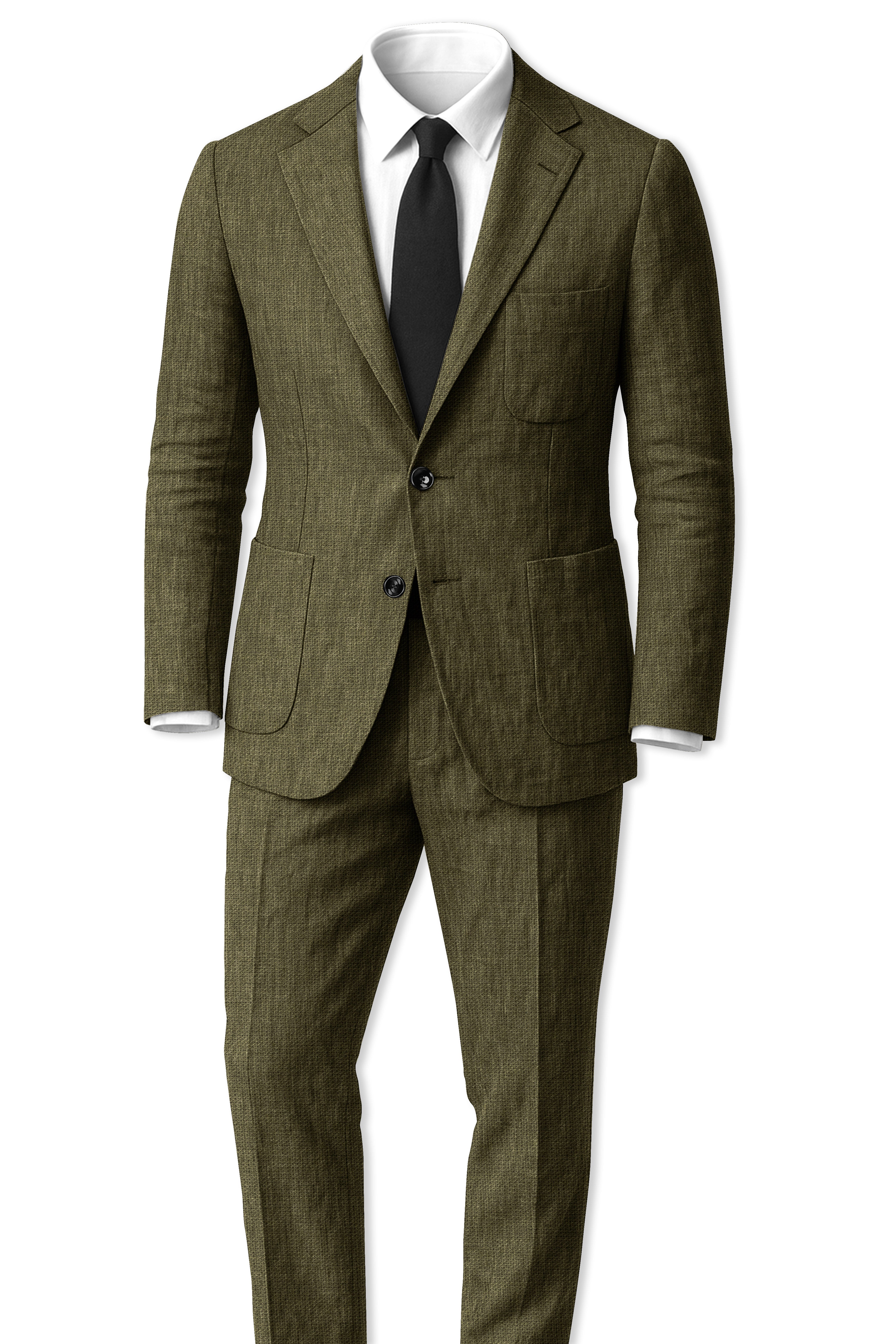 Virenza-Birch Green Luxurious Linen Single Breasted Sports Blazer