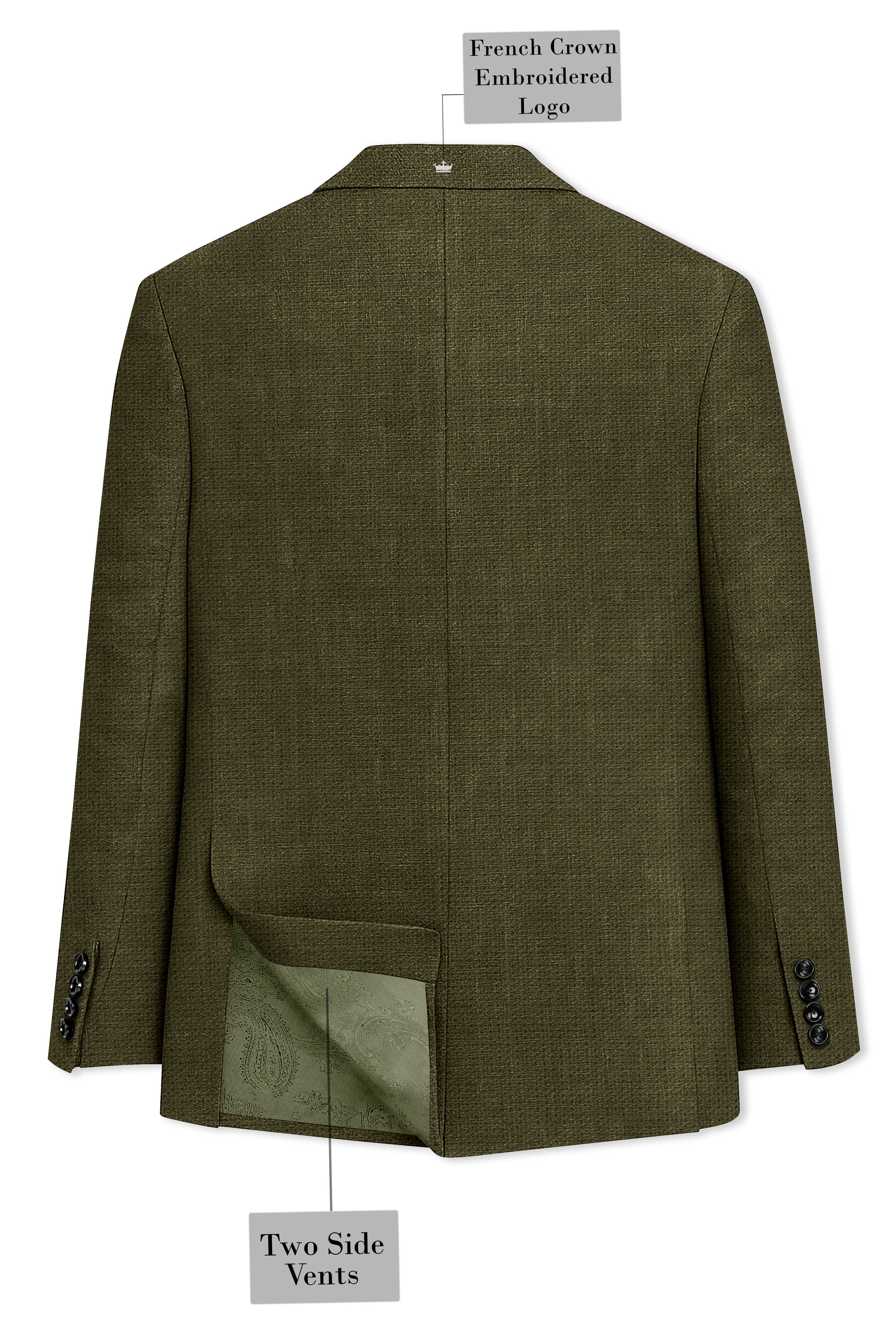 Virenza-Birch Green Luxurious Linen Single Breasted Sports Blazer