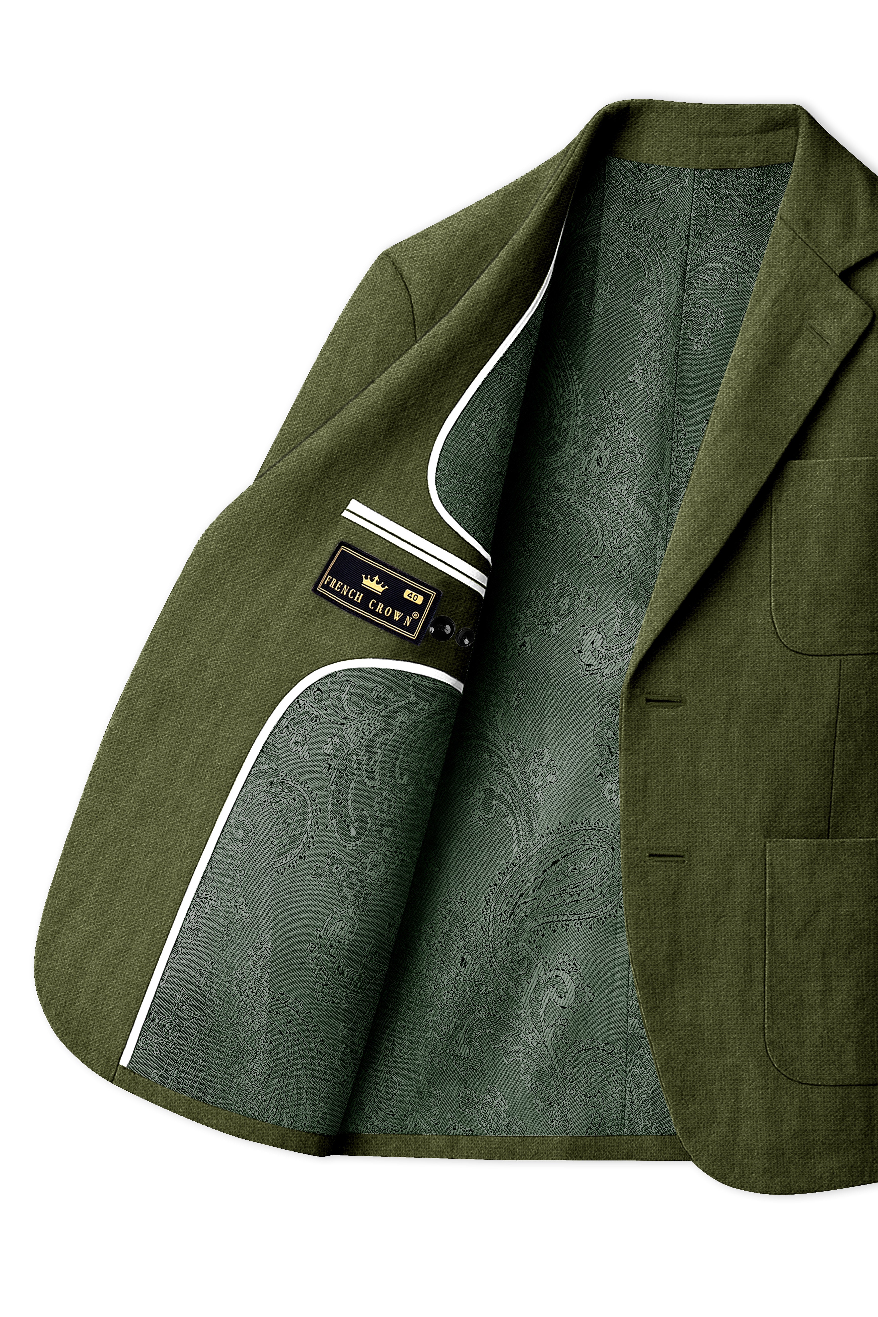 Gravino-Rifle Green Luxurious Linen Single Breasted Sports Blazer