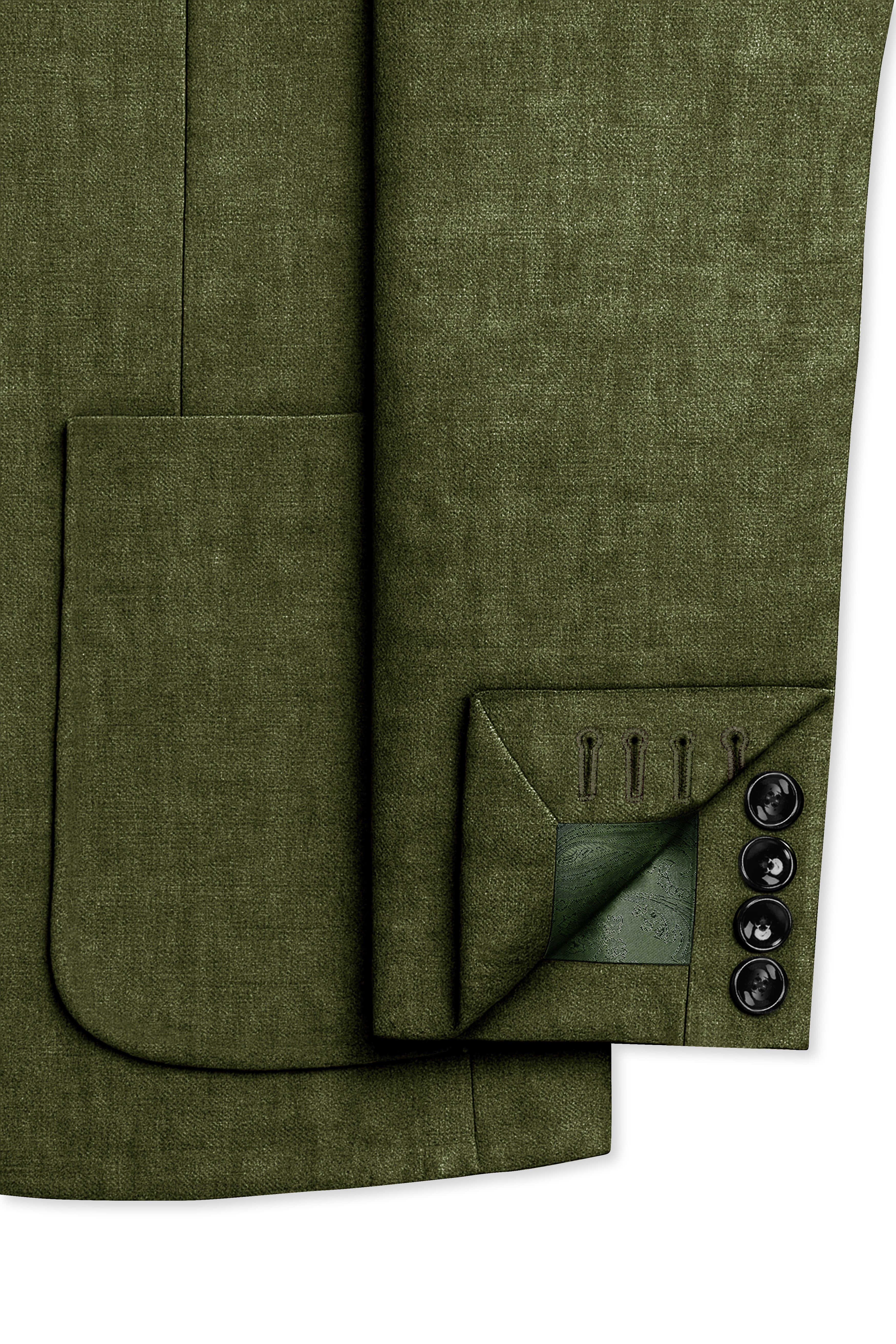 Gravino-Rifle Green Luxurious Linen Single Breasted Sports Blazer