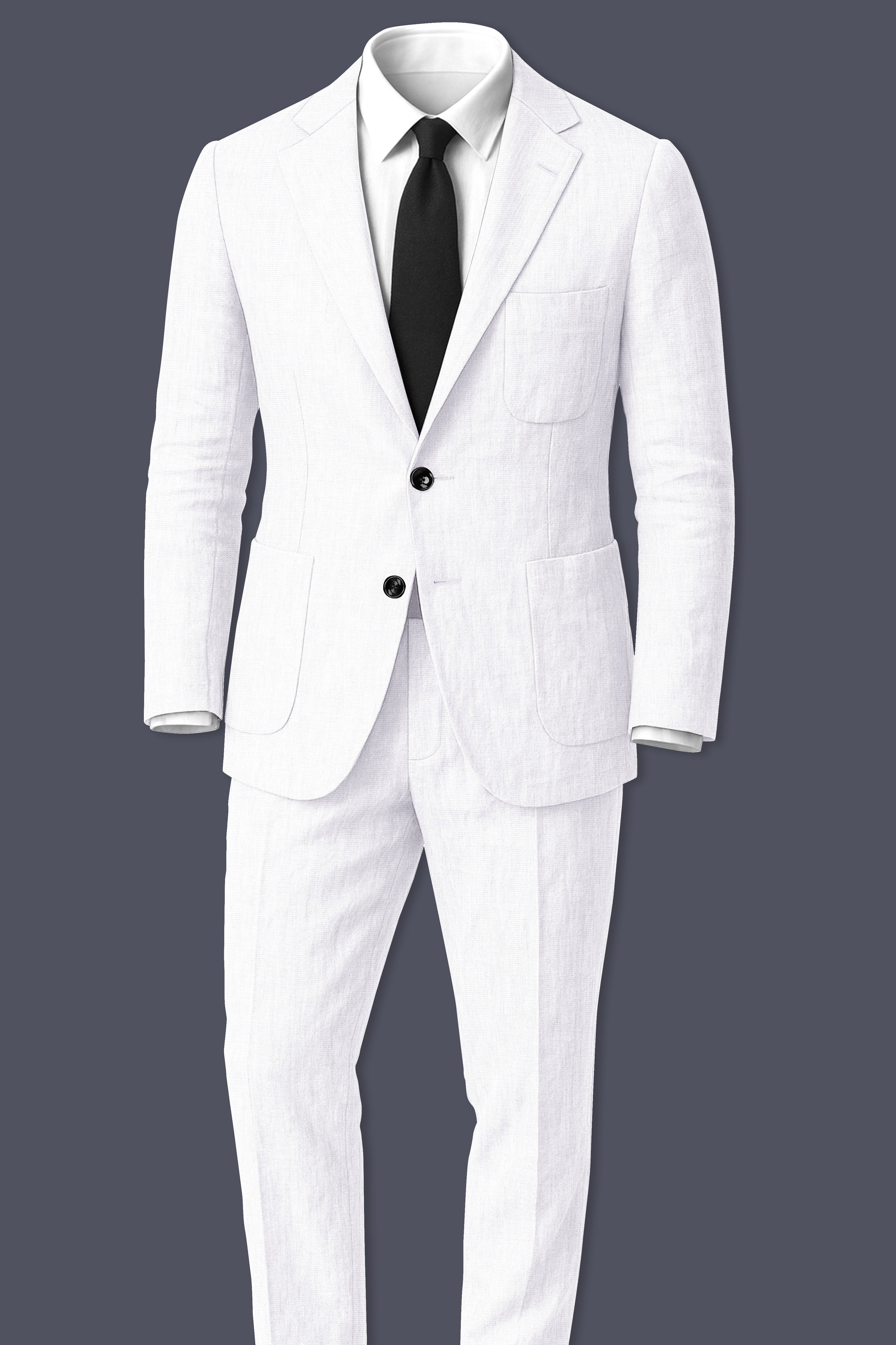 Alvesso-Bright White Luxurious Linen Single Breasted Stretchable traveler Blazer