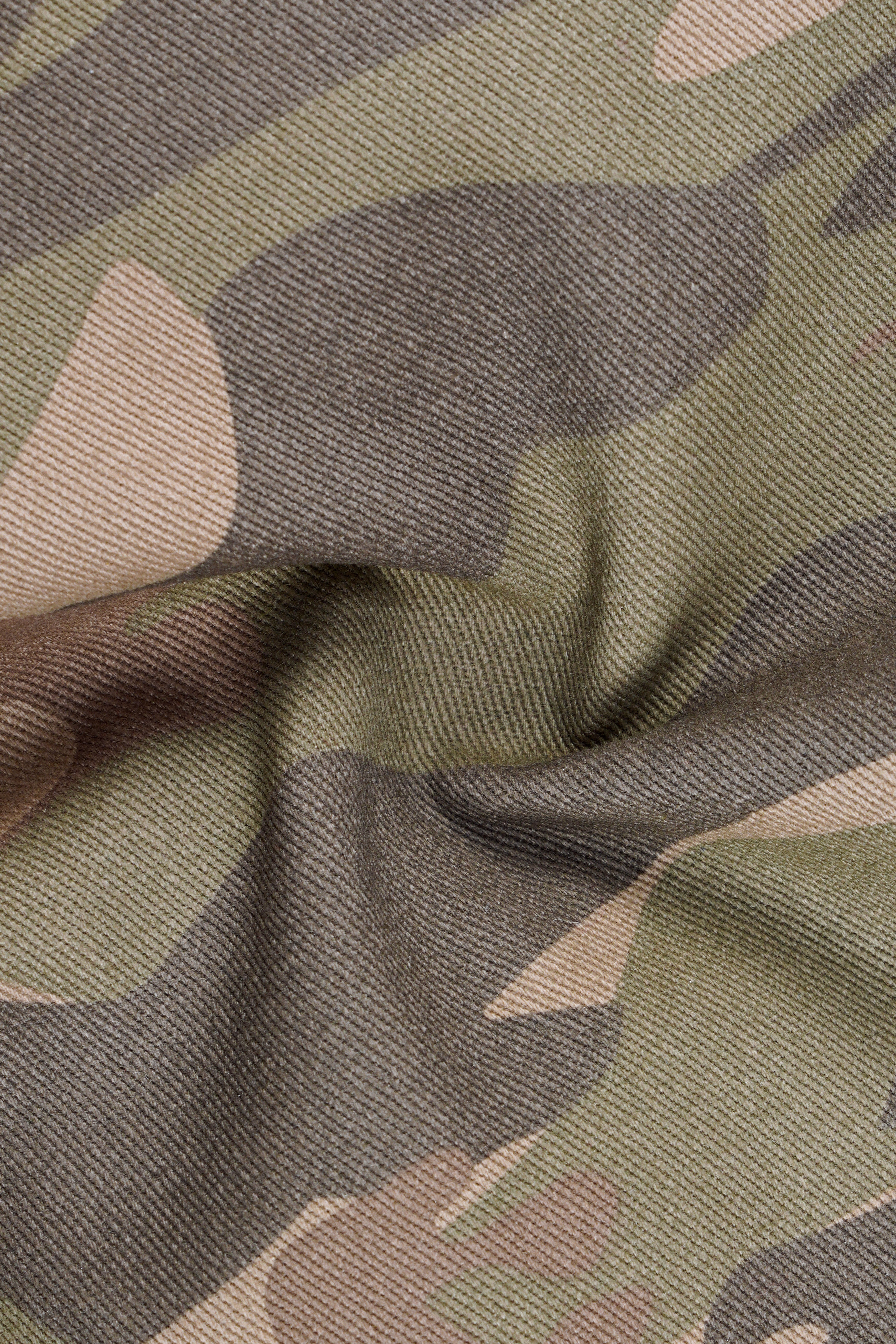 Wengoro-Crocodile Brown And Wenge Camouflage Printed Cotton Single Breasted Blazer