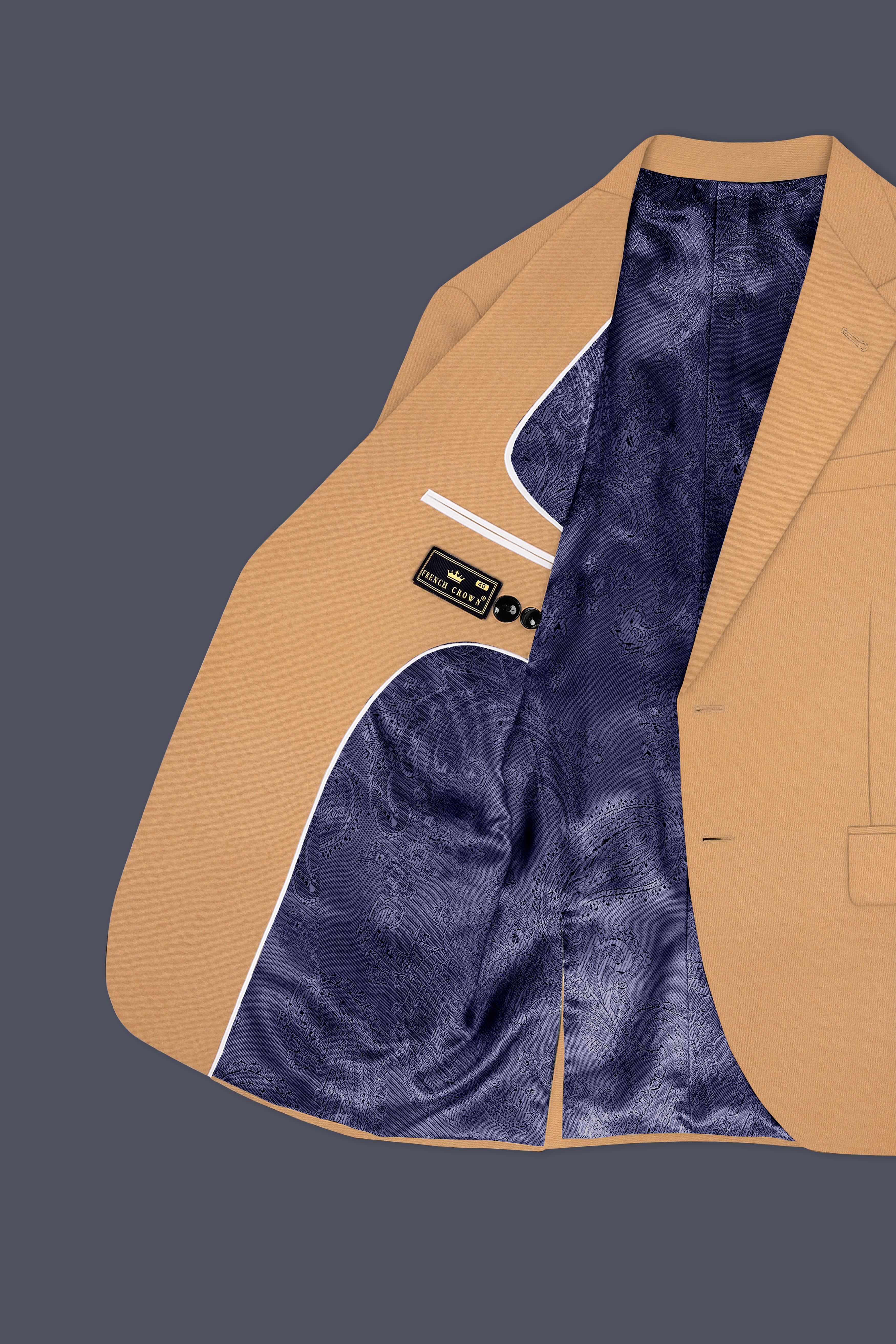 Arancio-Twine Orange Premium Cotton Single Breasted Blazer