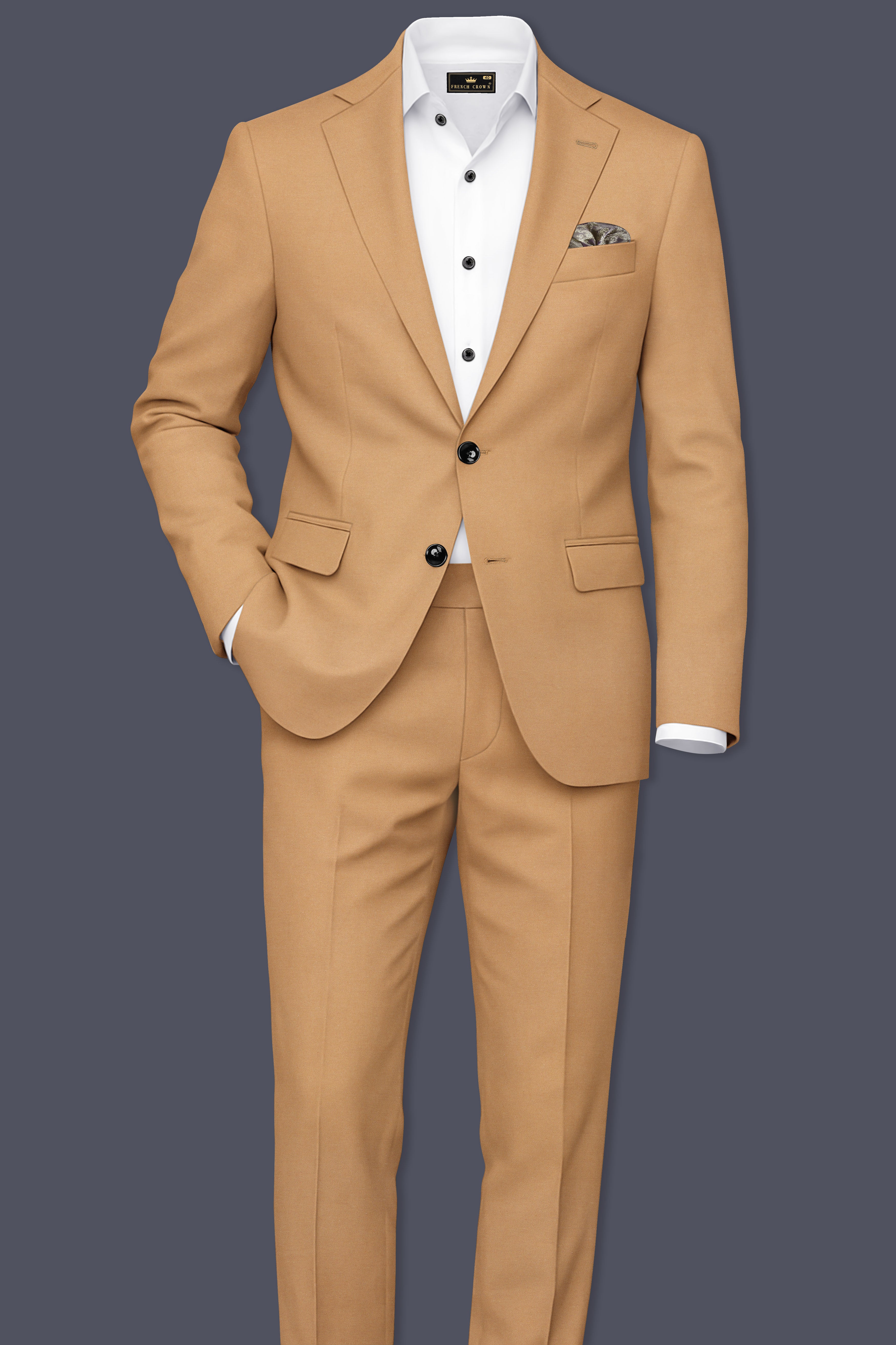 Arancio-Twine Orange Premium Cotton Single Breasted Blazer