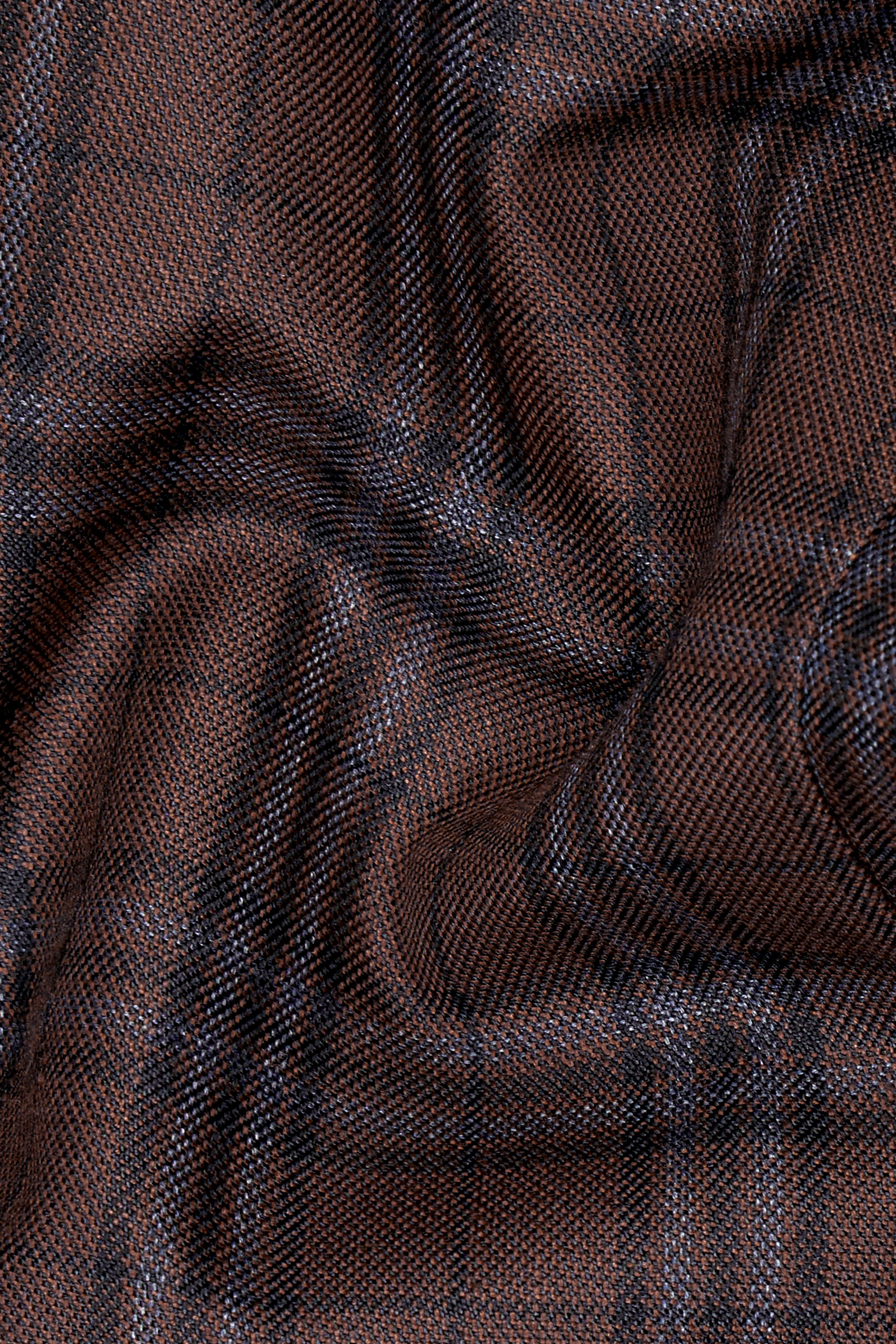 Gingerbread Plaid Wool blend Blazer