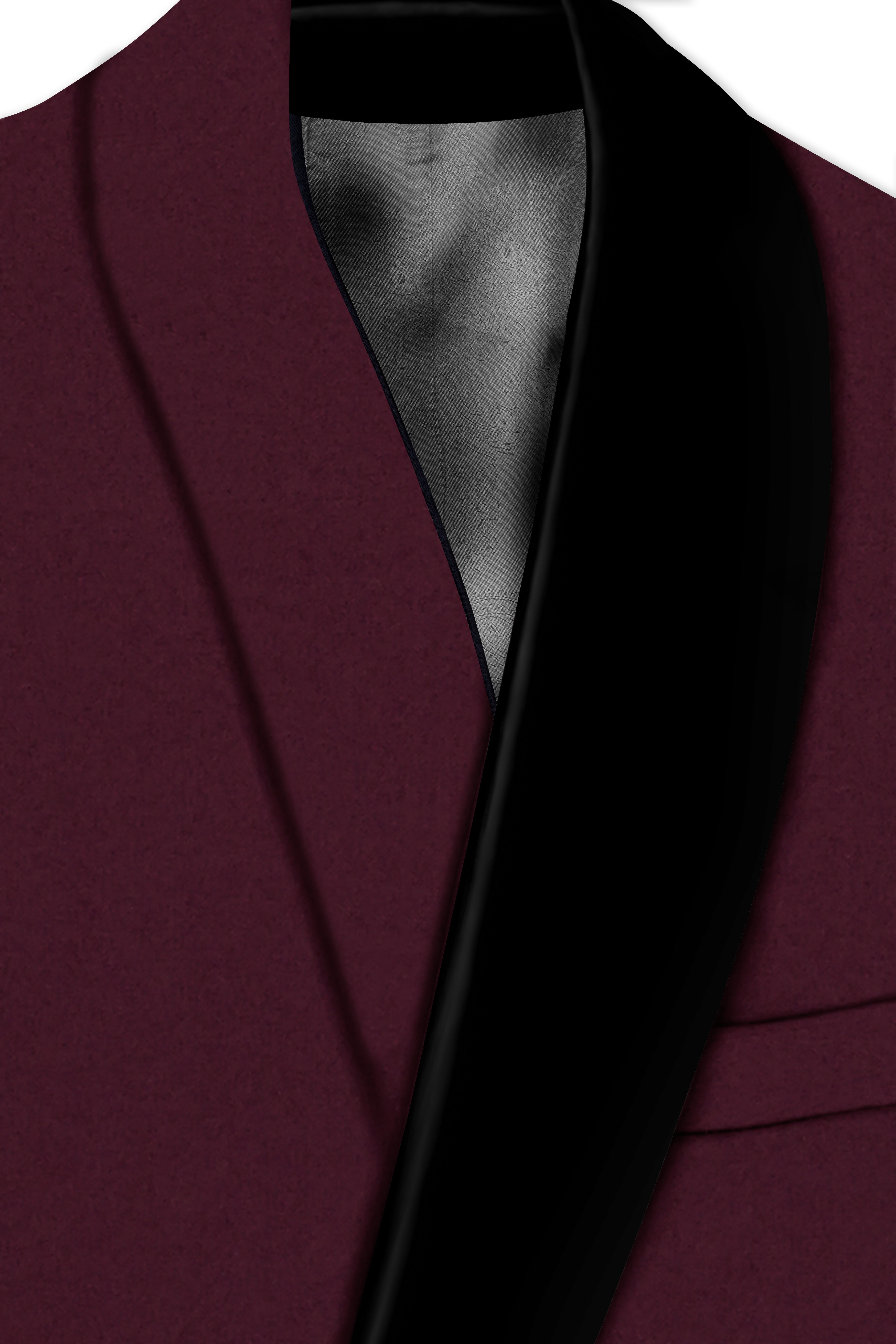 Flexmaro-Korean Crater Maroon 4-Way Stretch Wool Rich Tuxedo Blazer