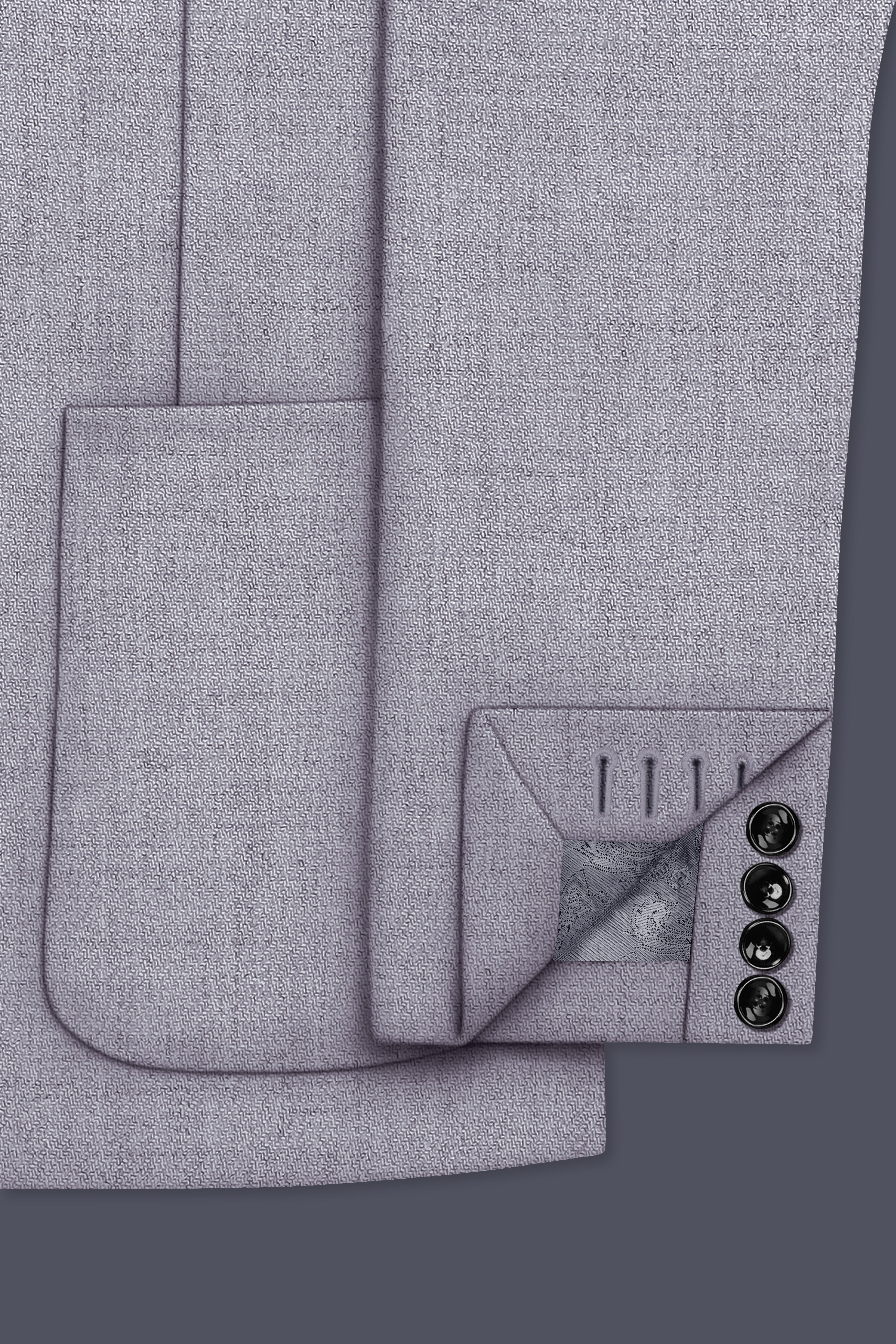 Alpine-Mountain Mist Gray Textured Tweed Single Breasted Sports Blazer