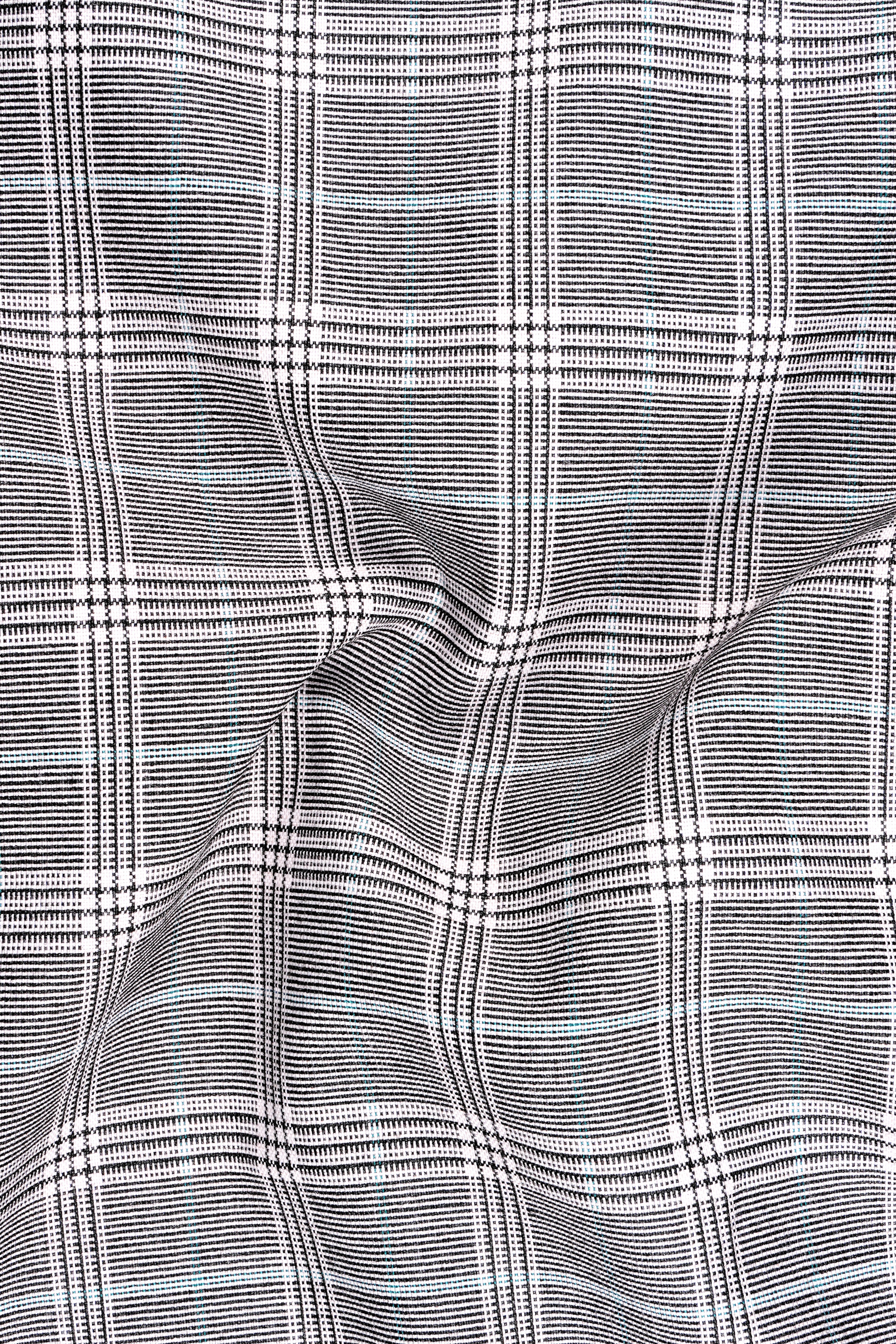 Cinerro-Venus Gray Plaid Wool Rich Single Breasted Blazer