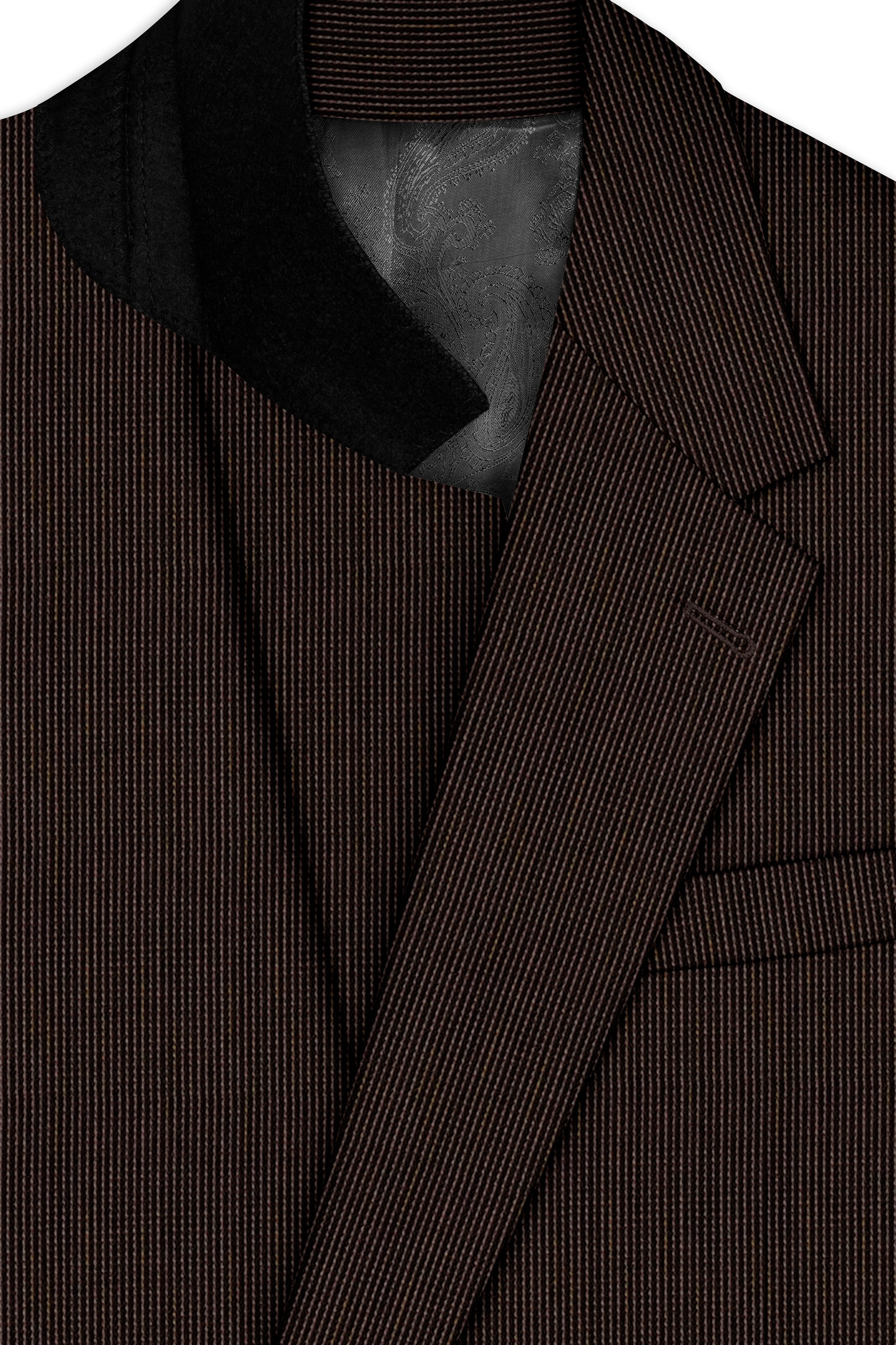 Brunvoro-Acadia Brown Textured Wool Rich Single Breasted Blazer