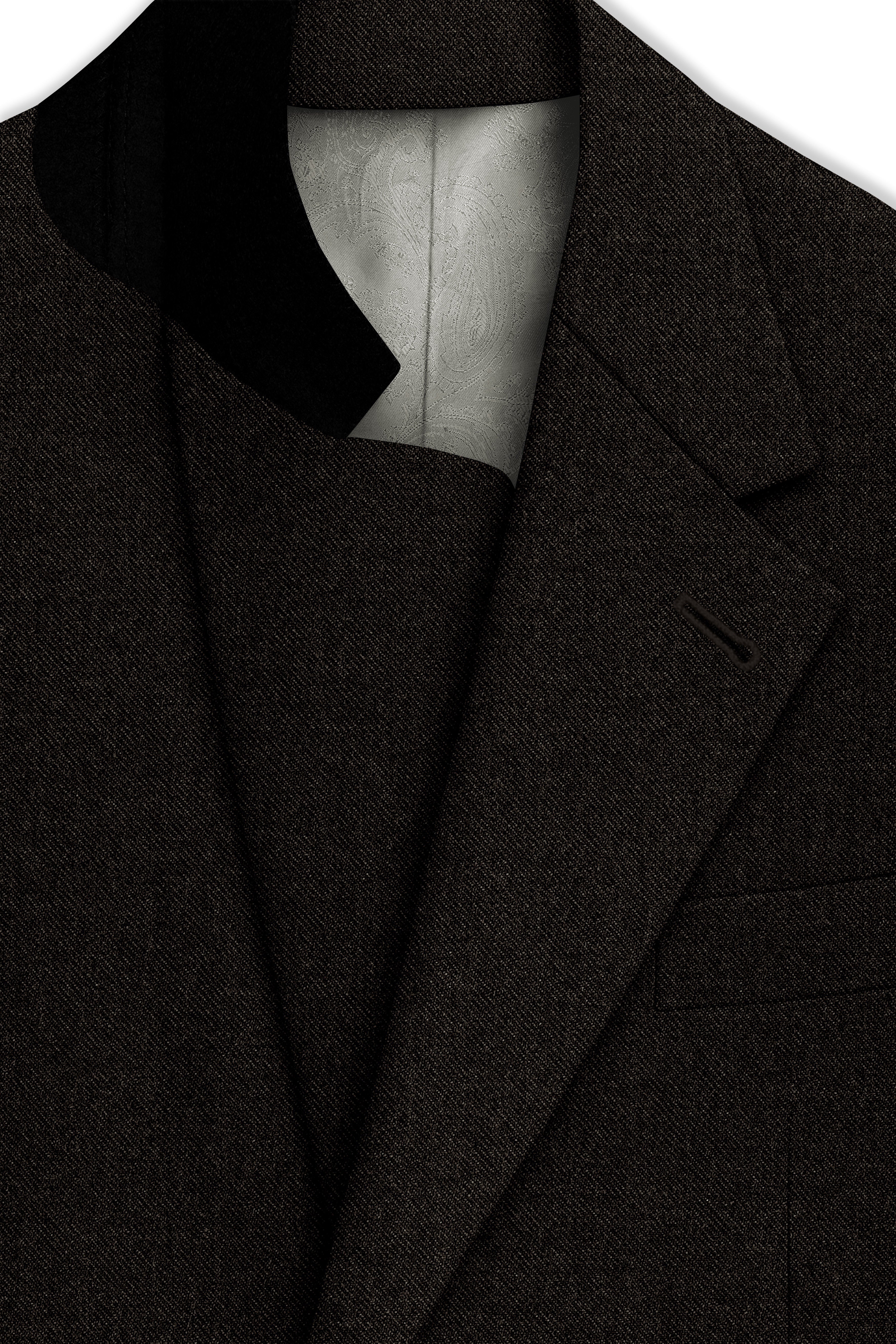 Aurezeus-Zeus Brown Textured Tweed Single Breasted Sports Blazer